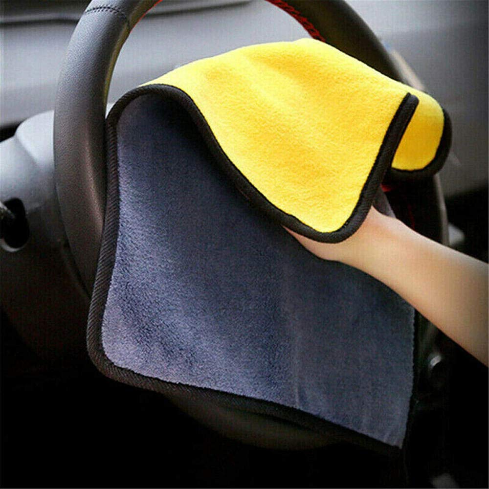 Premium 4-Pack Double-Sided Microfiber Cleaning Towels - Super Absorbent Car Wash Cloths, Dust & Buffing Towels for Cars, Pets & Household Cleaning - Ultra Soft & Lint-Free for Streak-Free Shine