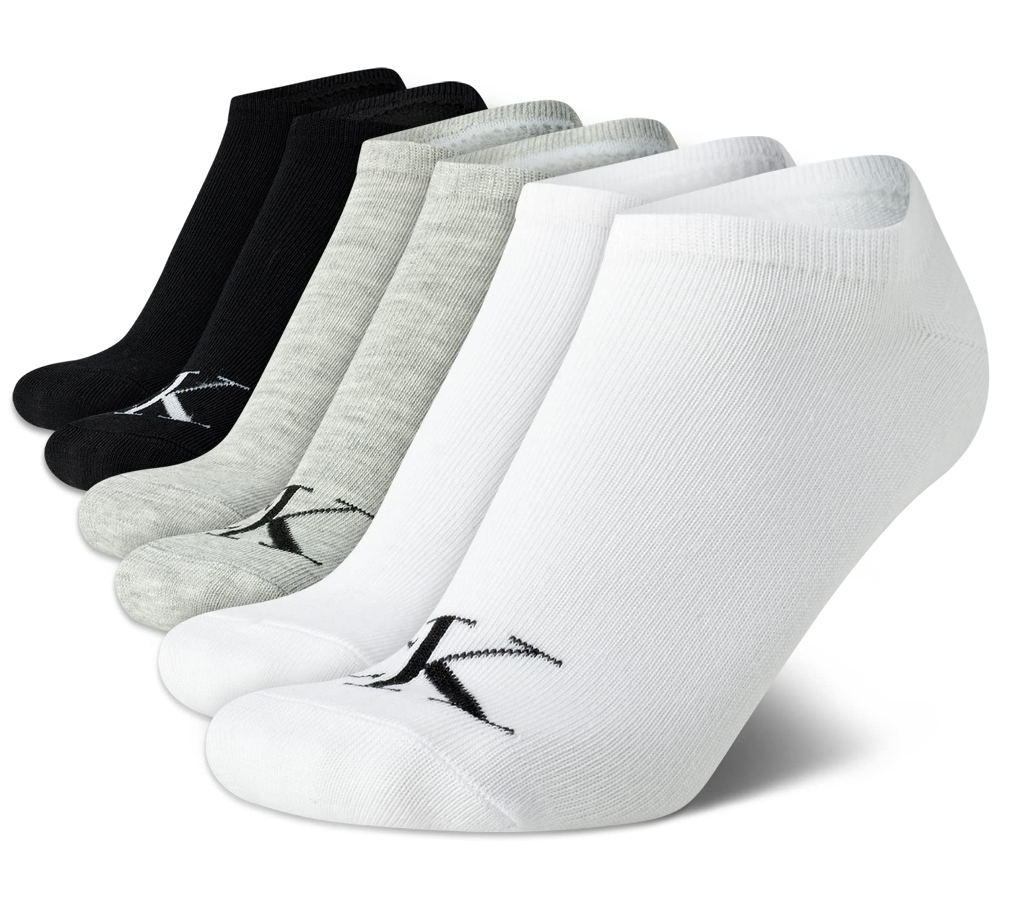 Calvin Klein Women's Lightweight No Show Socks - 6 Pack of Breathable Invisible Socks for Casual Wear, Sneakers & Everyday Comfort