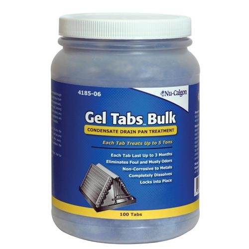 NU-CALGON Condensate Pan Treatment Tablets - 24 Count | Blue Gel HVAC System Cleaner | Prevents Mold & Algae in AC Drain Pans | Ideal for Home & Commercial Air Conditioners