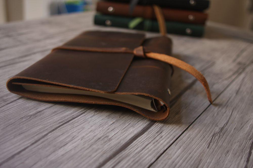 Vintage Dark Brown Leather Refillable Journal Binder - Handmade Notebook Organizer for Writing, Sketching & Travel - Perfect Gift for Writers & Artists