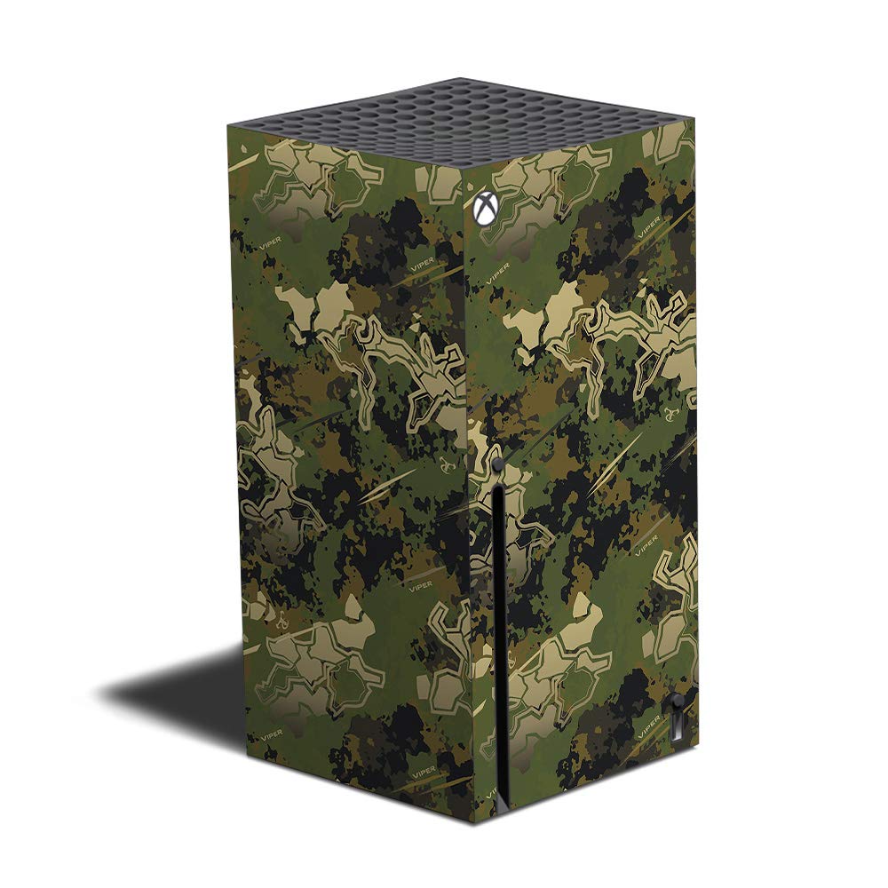 MIGHTY SKINS Xbox Series X Vinyl Skin Wrap - Viper Woodland Camo Design | Protective & Durable Decal Cover | Easy to Apply & Remove | Made in USA | Perfect for Gaming Setups & Console Customization