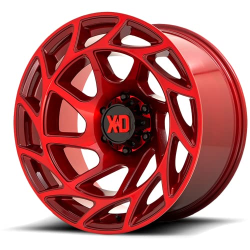 XD Wheels XD860 Onslaught Candy Red 20x12 Inch Alloy Steel Wheel -44mm Offset (8x125mm Bolt Pattern) - Perfect for Off-Road Trucks, Jeeps & SUVs
