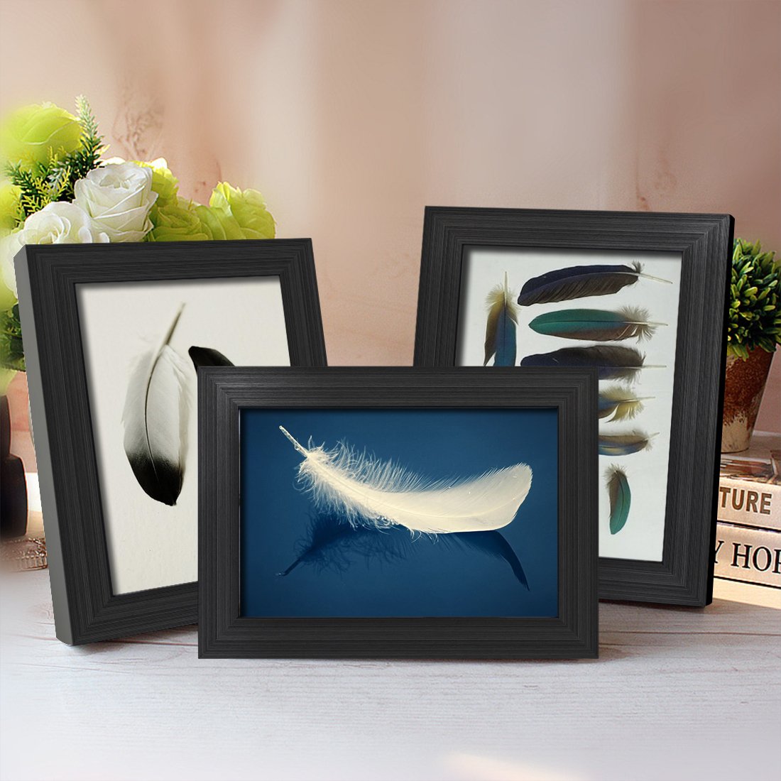 Giftgarden 12 Pack 4x6 Picture Frames Black - 4 x 6 Photo Frames Bulk for Wall or Tabletop Display - Perfect for Home Decor, Office, Wedding Photos & Family Memories
