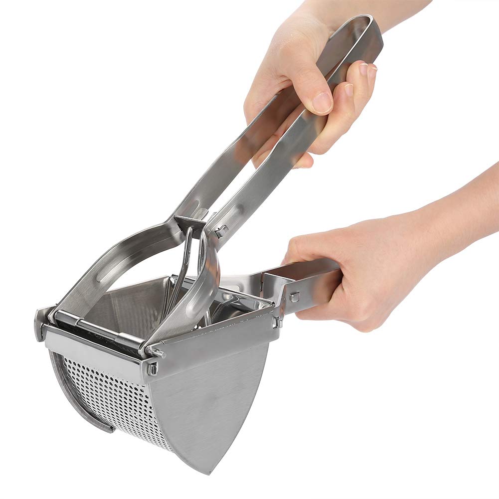 Premium Stainless Steel Potato Mincer & Masher - Heavy Duty Commercial Potato Ricer, Fruit & Meat Press Chopper - Ideal for Kitchens, Restaurants & Catering - Perfect for Mashed Potatoes, Baby Food & Purees