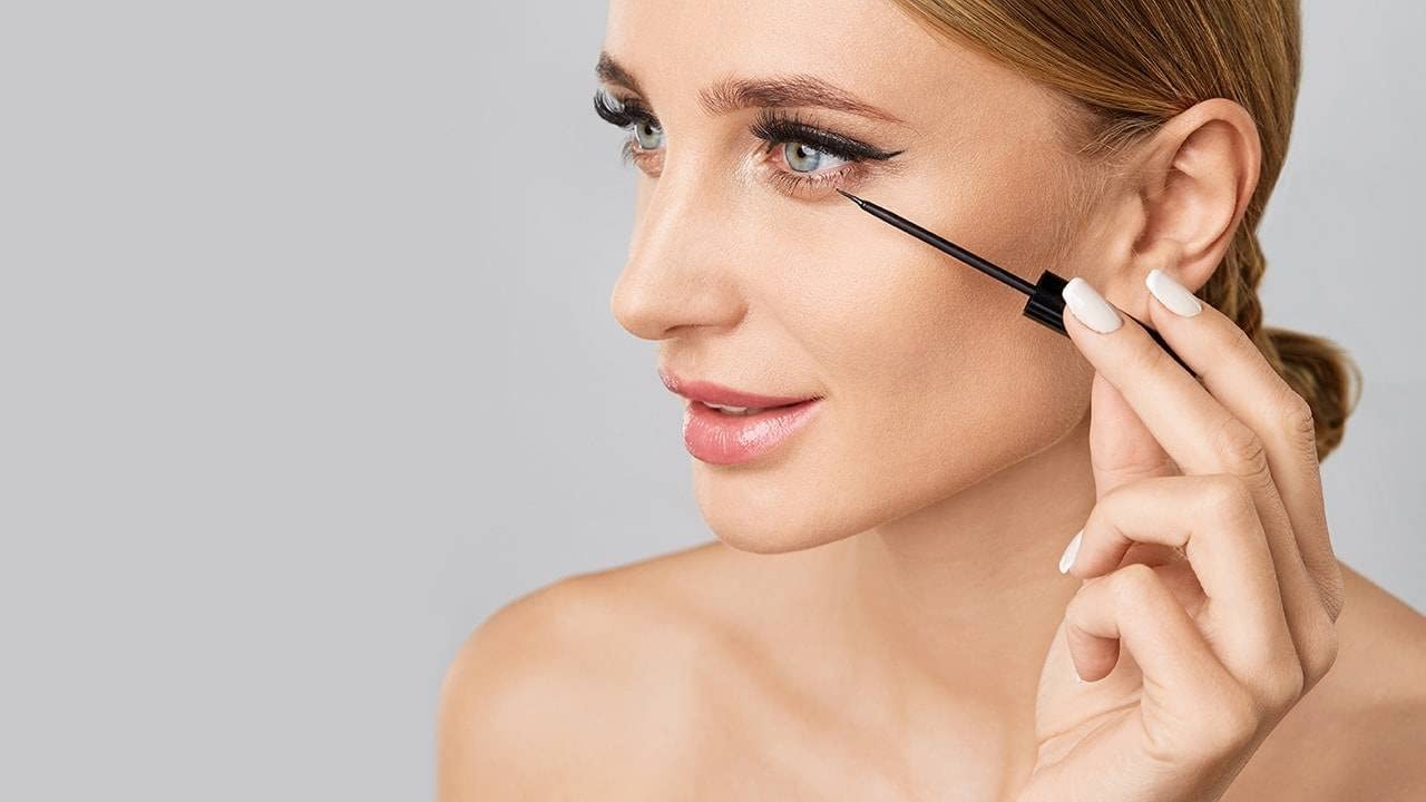 Groovs Waterproof Professional 3-in-1 Makeup Kit - Long Lasting Mascara, Liquid Eyeliner & Eyebrow Pencil (Black) | Smudge-proof & Water-resistant for All-Day Wear | Perfect for Daily Use, Parties & Special Occasions