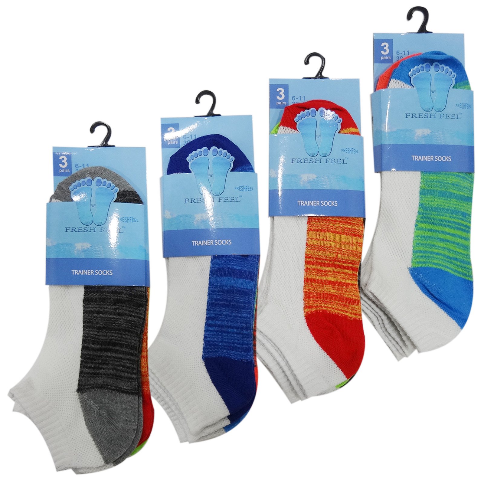 12 Pairs Men's Breathable Cotton Trainer Socks - No Show Invisible Ankle Socks for Running, Gym & Casual Wear - Soft Comfort Athletic Socks Pack (Black/White/Gray)