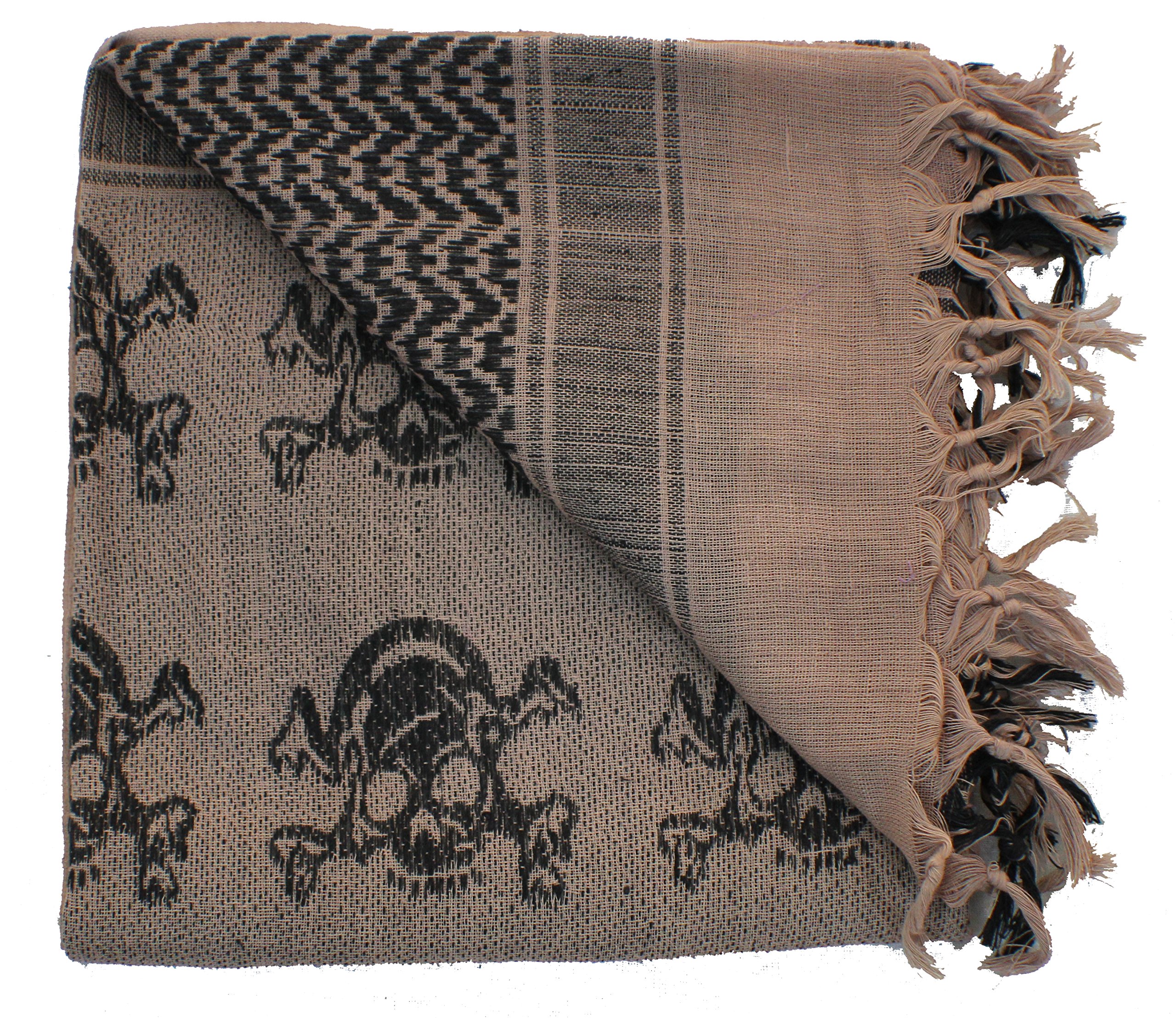 Fox Outdoor Products Tactical Shemagh Scarf - Military Grade Desert Shemagh for Men & Women - Breathable Cotton Keffiyeh for Outdoor, Hiking, Camping & Survival Gear (Perfect for Sun Protection, Dust & Wind Resistance)