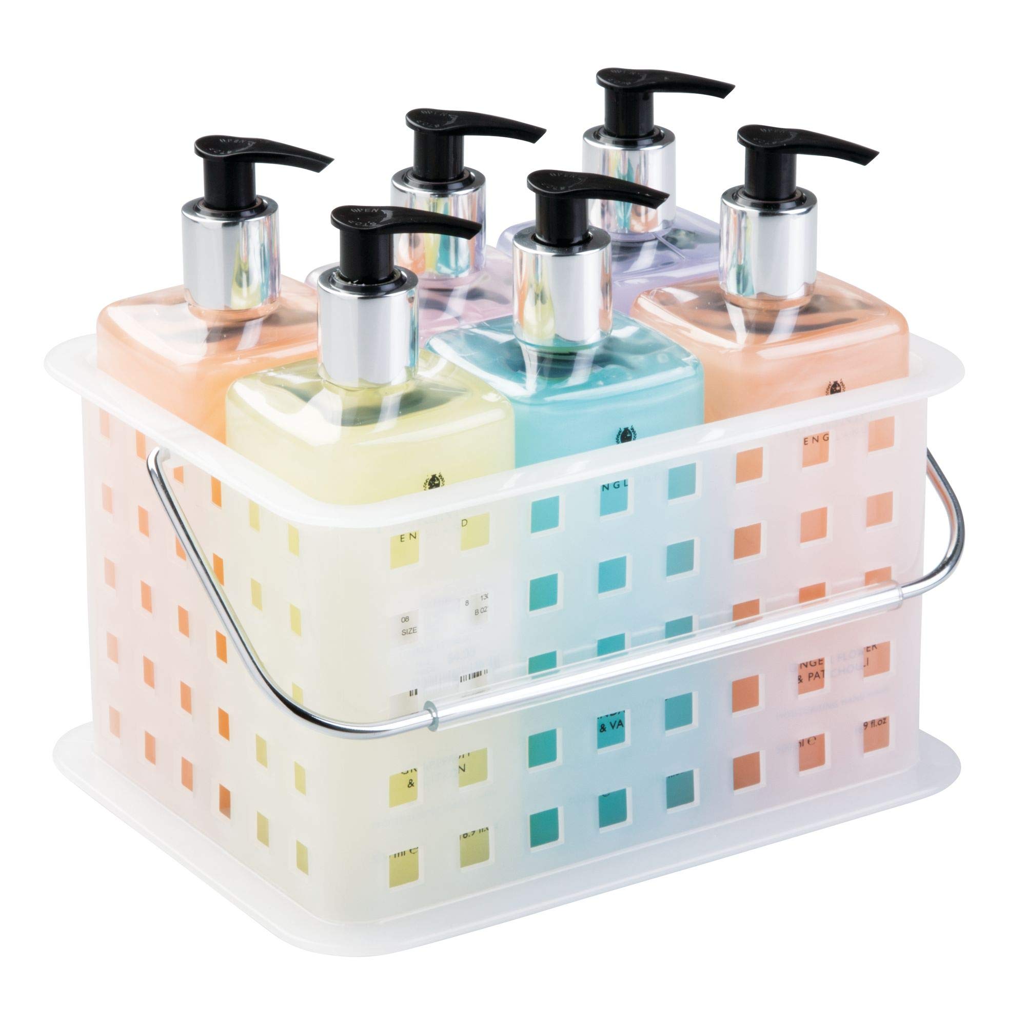 iDesign Small Frost Storage Organizer Basket for Bathroom, Health & Beauty Products - Perfect for Countertop, Vanity & Shower Organization