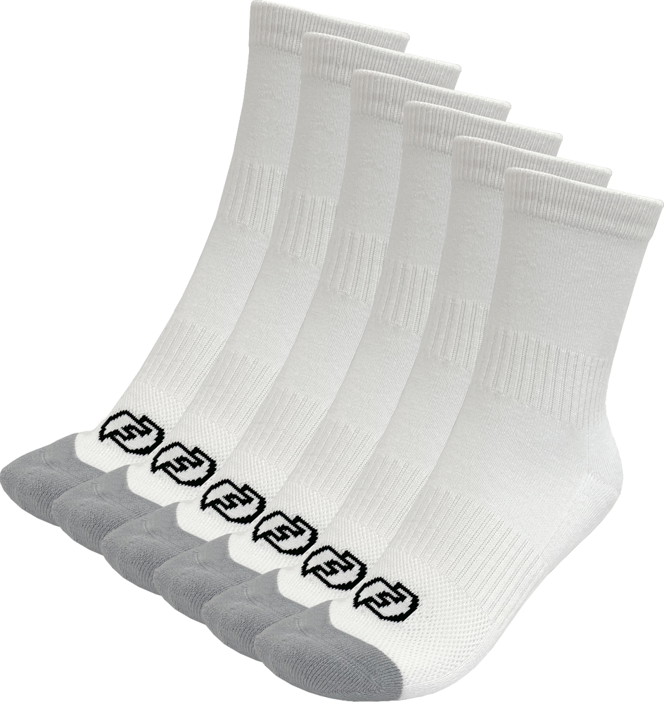 FORCE3 Ultimate Crew Sock Value Set - 6 Pairs of Comfortable Athletic Socks for Men & Women | Perfect for Running, Hiking, Gym & Everyday Wear