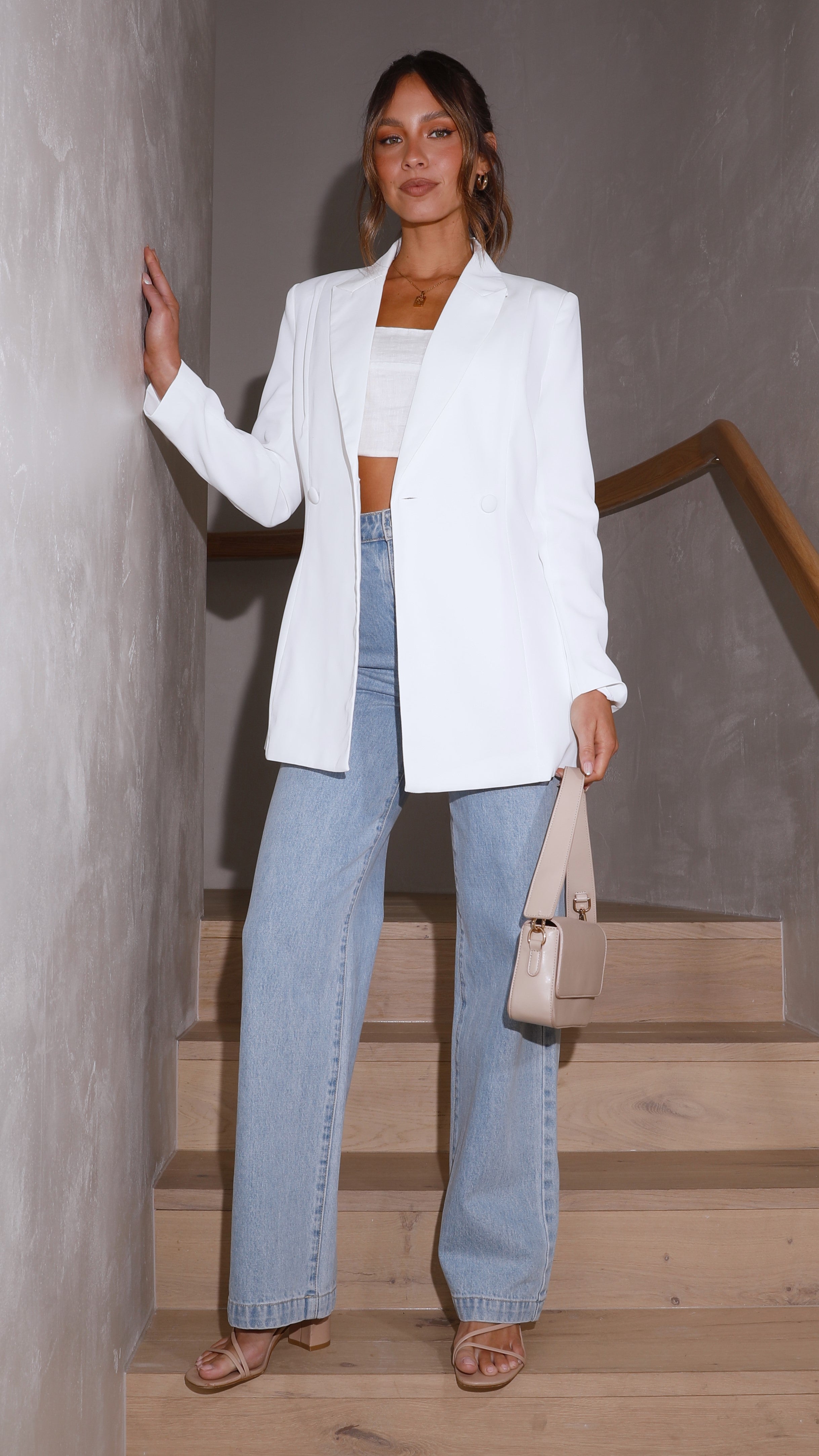 Hada Blazer for Women - Classic White Blazer Jacket for Office, Business, and Formal Events | Slim Fit, Lightweight, and Versatile Workwear