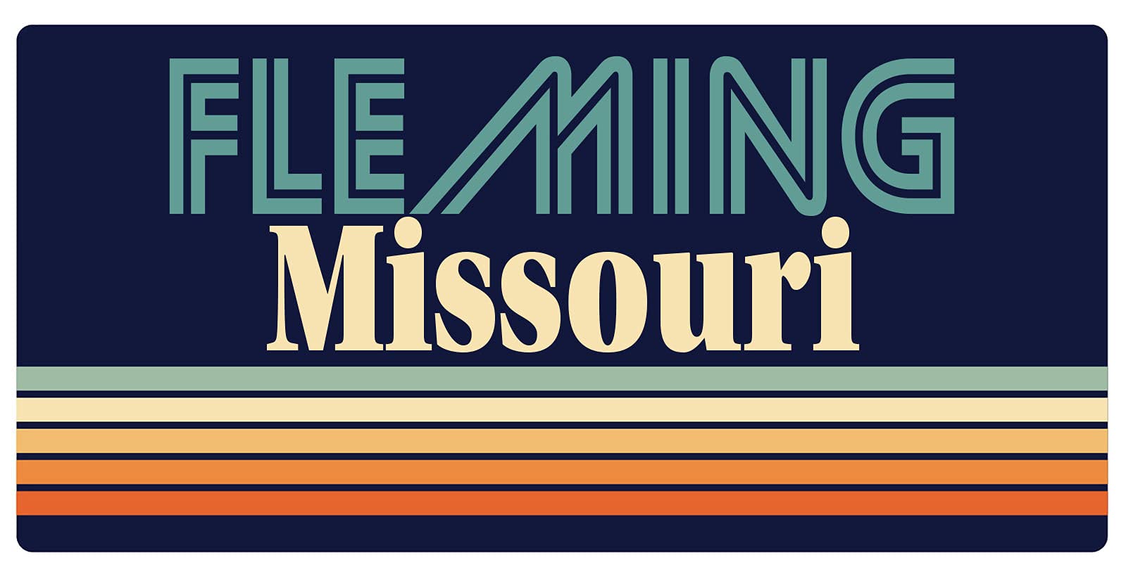 Vintage Fleming Missouri 5 x 2.5 Inch Retro Fridge Magnet - Perfect for Kitchen Decor, Office Whiteboard & Travel Souvenirs
