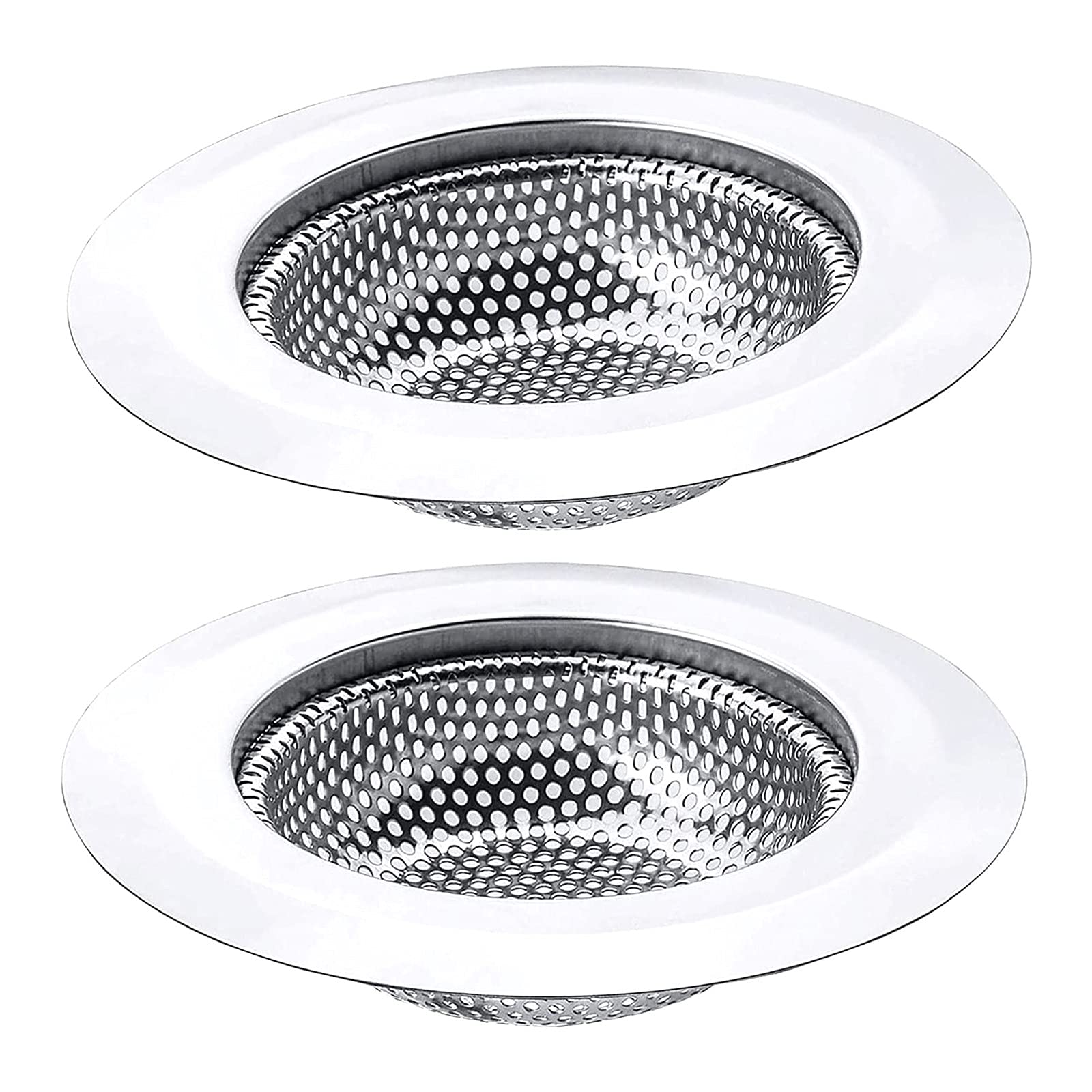 **Ampopt Stainless Steel Sink Strainer - Wide Edge Kitchen Sink Filter for Food Scraps - Perfect for Kitchen, Dining & Bar Use**