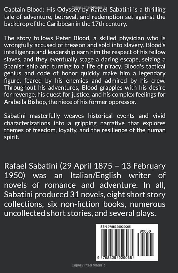 Captain Blood: His Odyssey - Classic Adventure Novel for Book Lovers & Literature Enthusiasts | Perfect for Reading, Book Clubs & Gifts