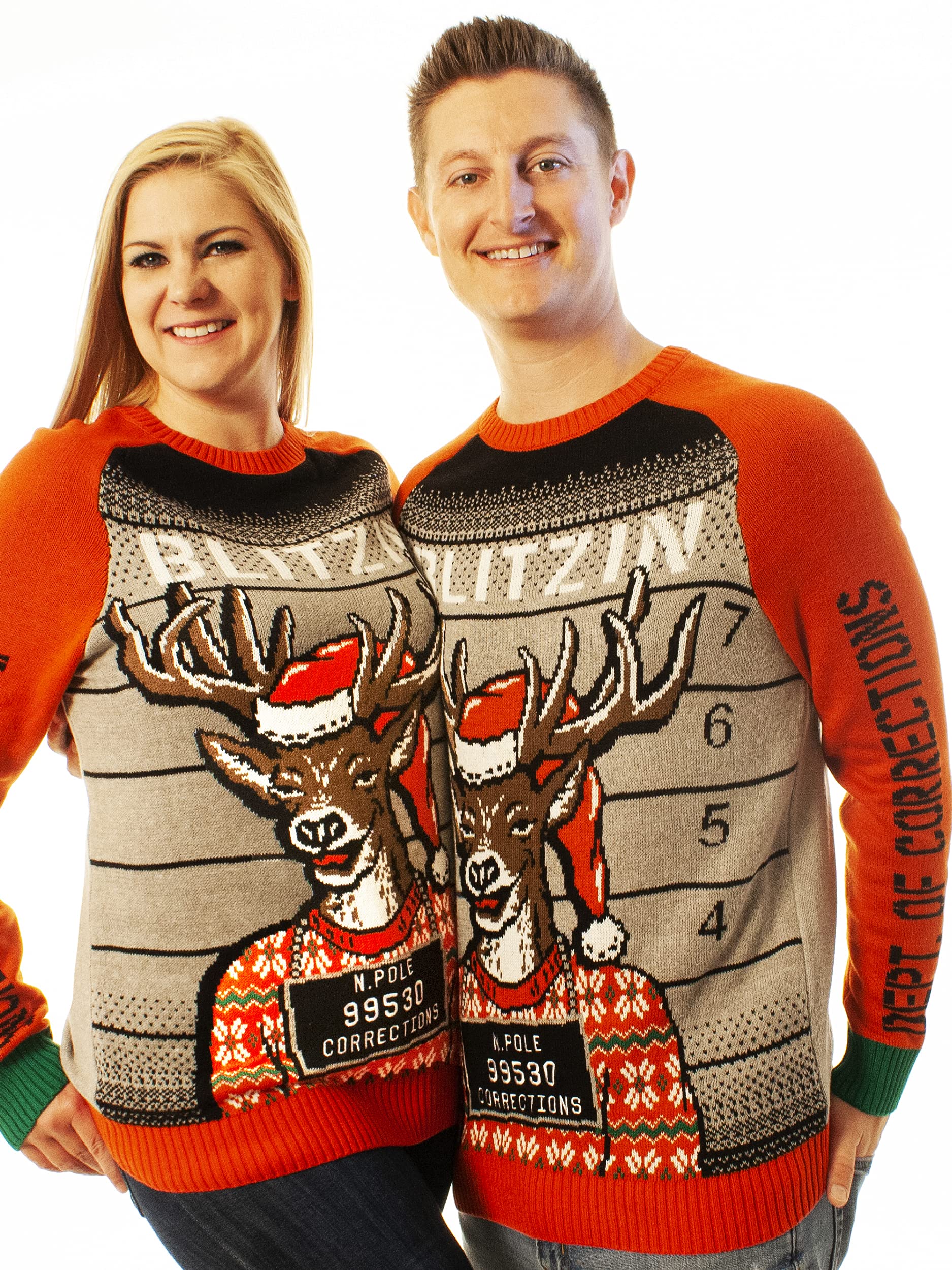 Funny Ugly Christmas Sweater for Men & Women - Classic Knitted Reindeer Holiday Party Sweater - Perfect for Xmas Parties, Family Gatherings & Festive Photos