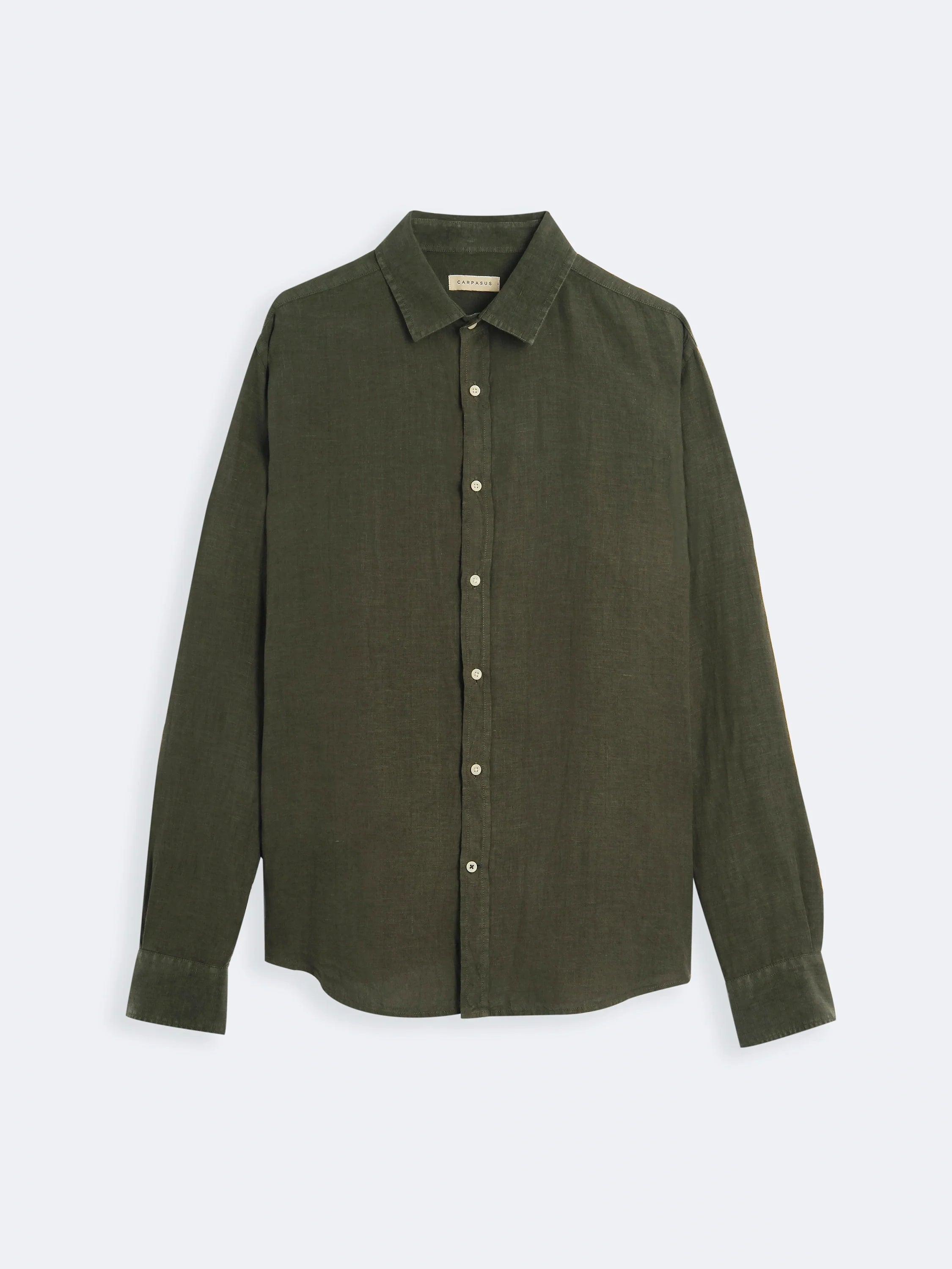 Premium Linen Shirt for Men - Breathable & Comfortable Nuve Moss Green Casual Button Down Shirt - Perfect for Summer, Beach, and Outdoor Activities