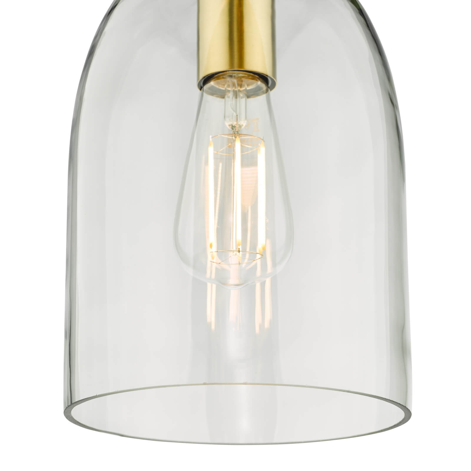 Archie Pendant Light Fixture - Satin Bronze Finish & Glass Shade - Perfect for Dining Room, Bedroom, or Entryway Lighting
