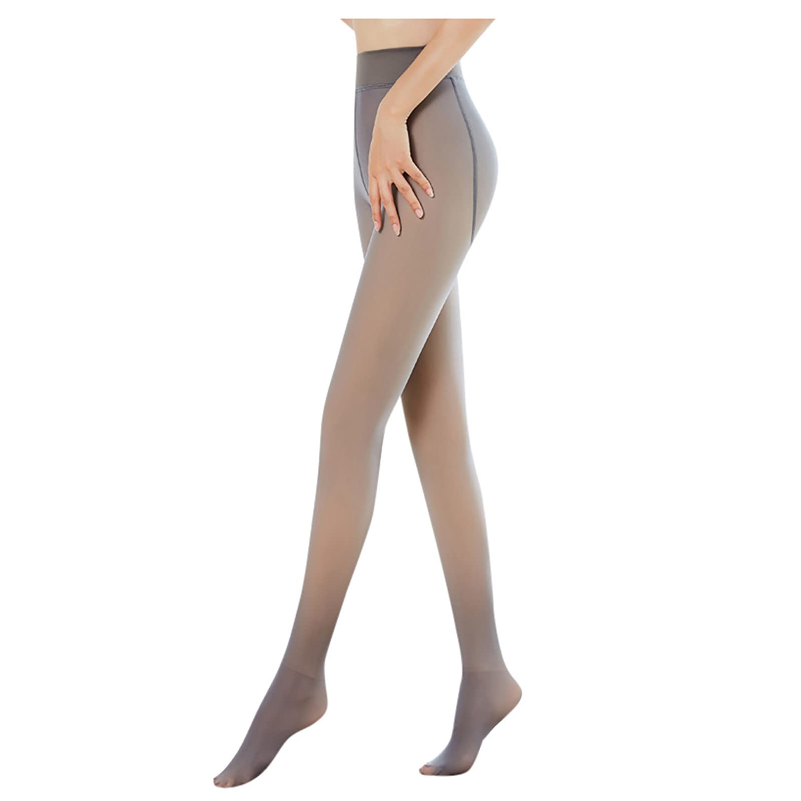 Women's Fleece-Lined Thermal Pantyhose - Opaque & Translucent Leggings for Winter Warmth - Perfect for Cold Weather, Layering Under Dresses, and Everyday Comfort #T941