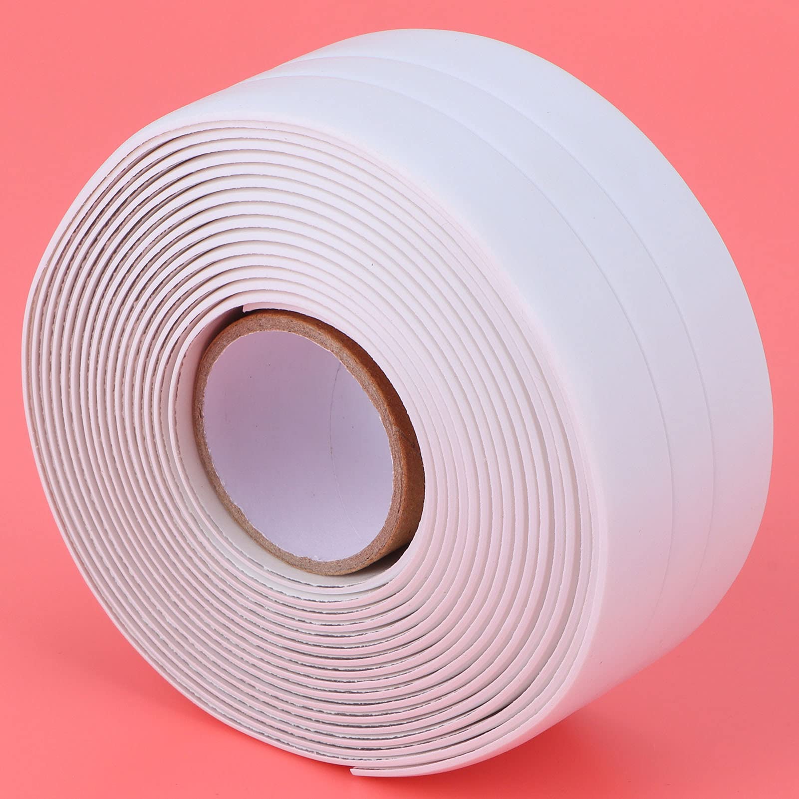 Self-Adhesive PVC Acrylic Sink Sealing Tape - Waterproof Caulking Strip for Bathroom, Toilet & Kitchen Corners - Easy Peel & Stick Seam Sticker for Wall Gaps & Crack Protection (Perfect for Shower, Sink & Countertop Sealing)