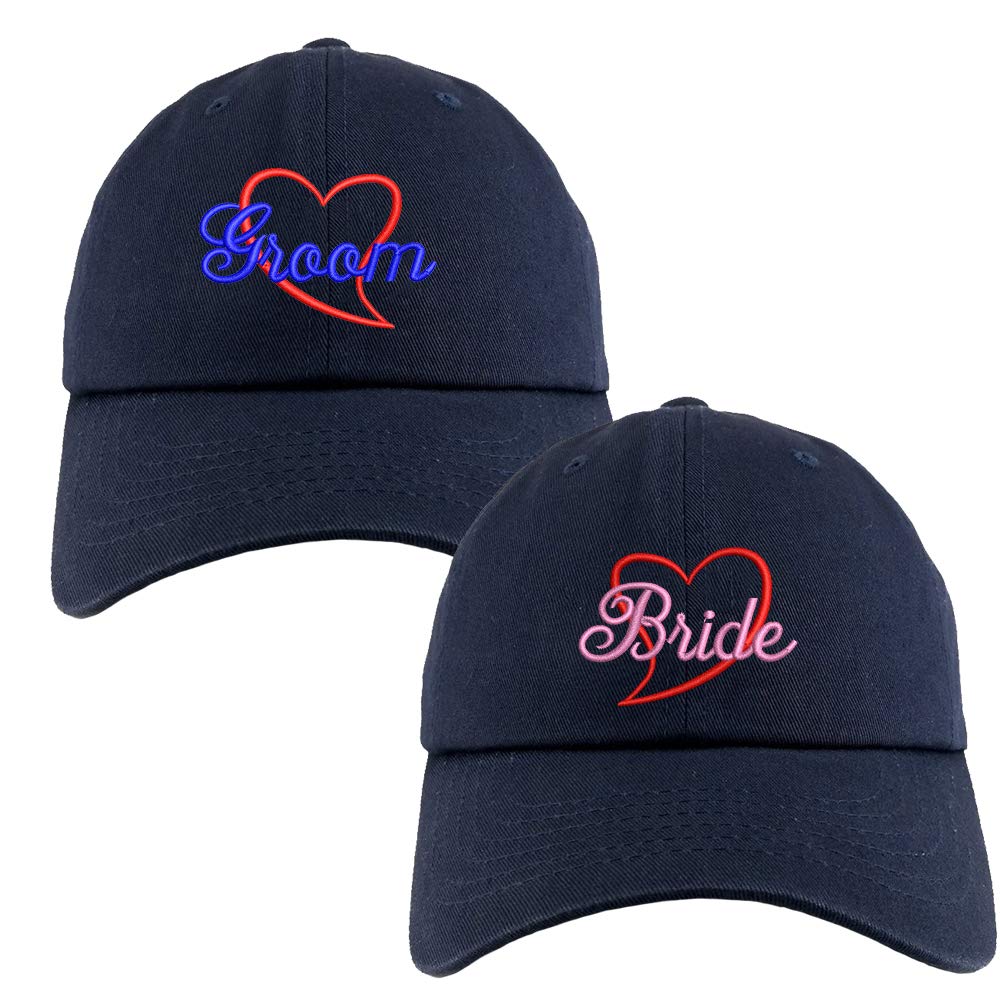 Dark Blue Baseball Caps for Men - Adjustable Dad Hats with Embroidery | Perfect for Groom & Bride Wedding Party, Outdoor Sports & Casual Wear