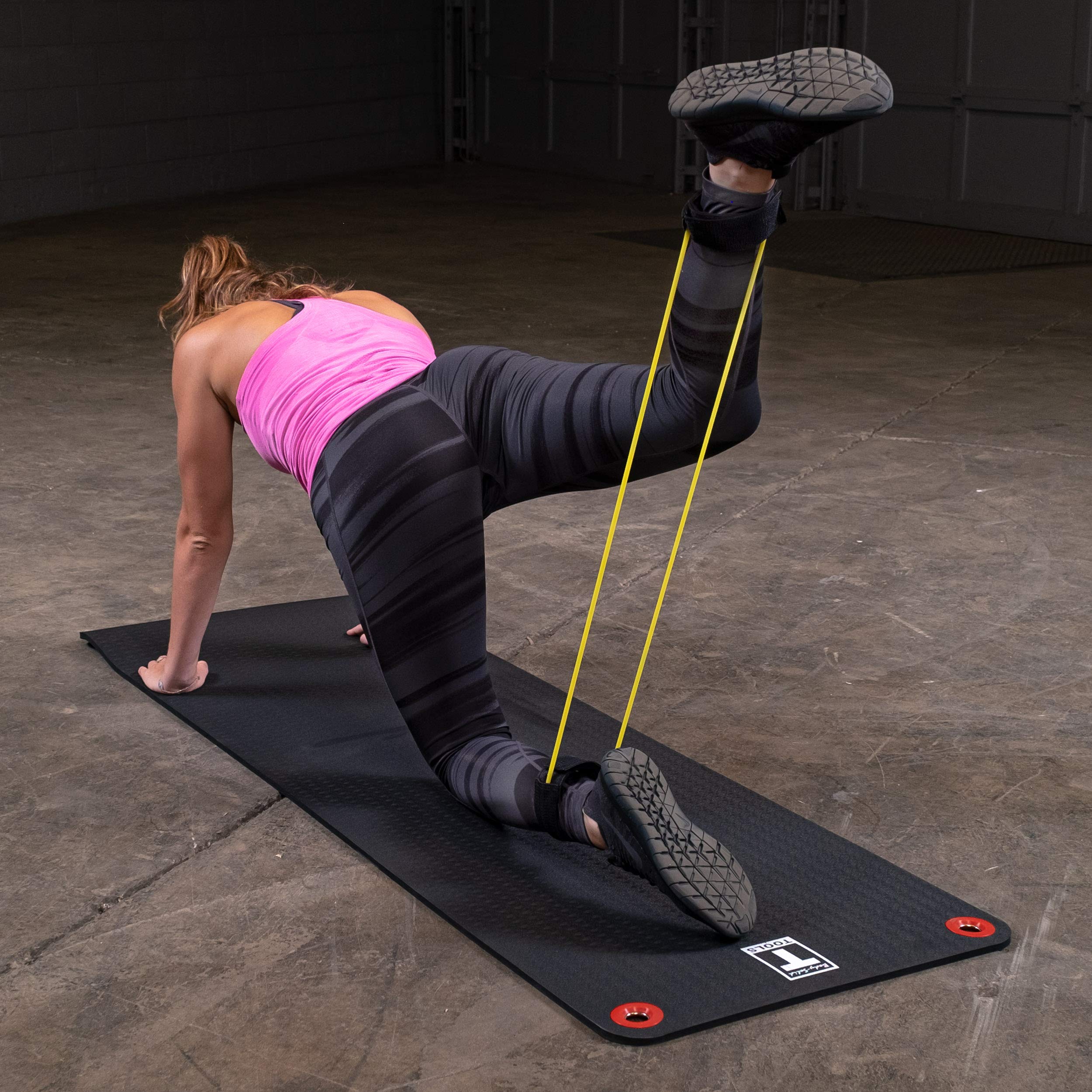 Body-Solid Ankle Cuffs with Elastic Bands - Light Resistance Exercise Bands for Physical Therapy, Upper & Lower Body Workouts - Perfect for Gym, Home Training & Rehabilitation Exercises