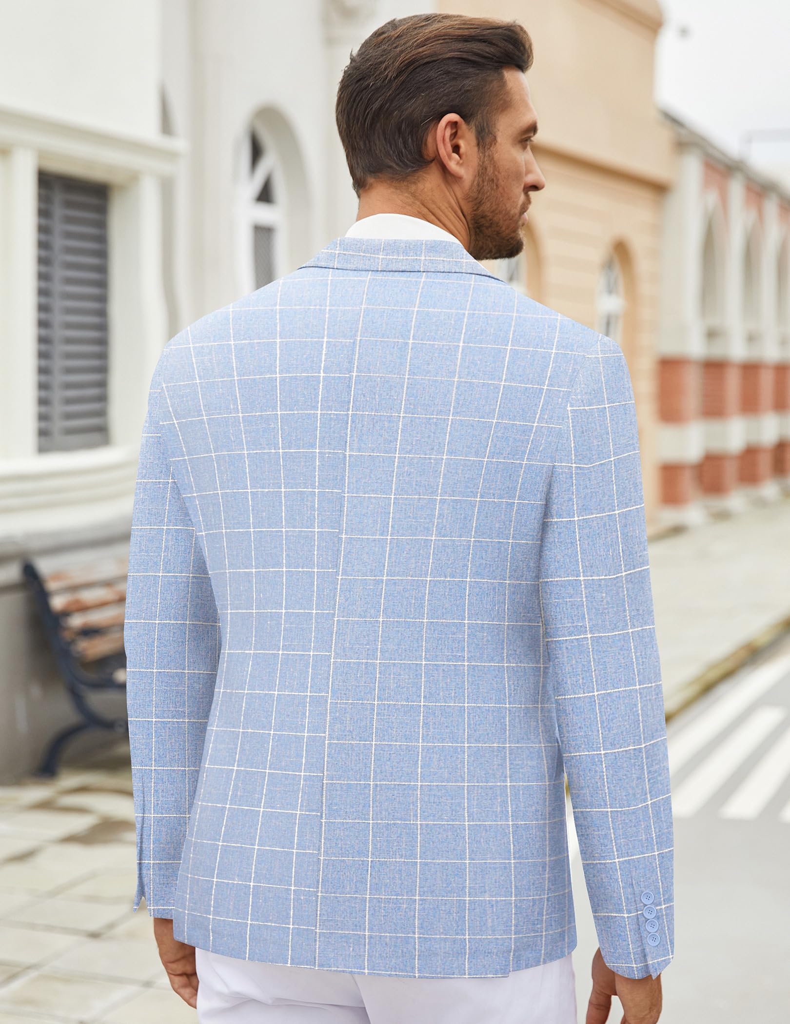 Men's Linen Blazer Jacket - Lightweight Casual & Formal Coat for Travel & Work