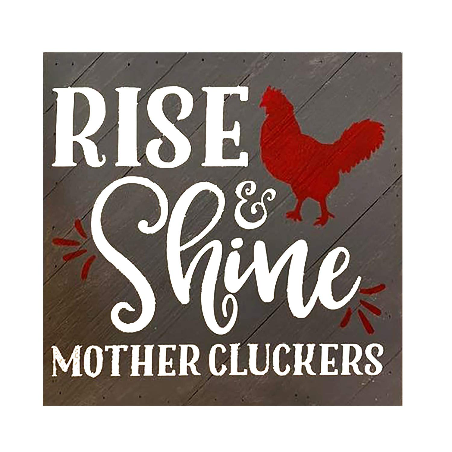 Sunbory Handmade Wooden Rooster Kitchen Sign - Rustic Farmhouse Decor for Walls, Home & Kitchen - Perfect for Country Style Kitchens, Dining Rooms & Coffee Shops