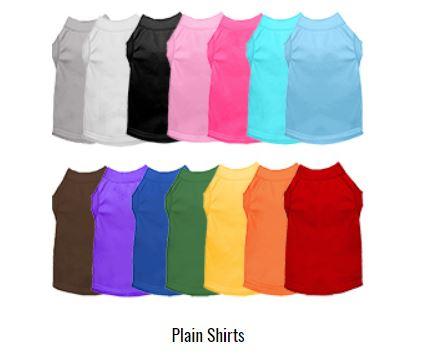 Plain Pet Tee Shirt - Soft Cotton Dog & Cat T-Shirt for Small to Medium Pets - Perfect for Casual Wear, Photo Shoots & Pet Costume Parties