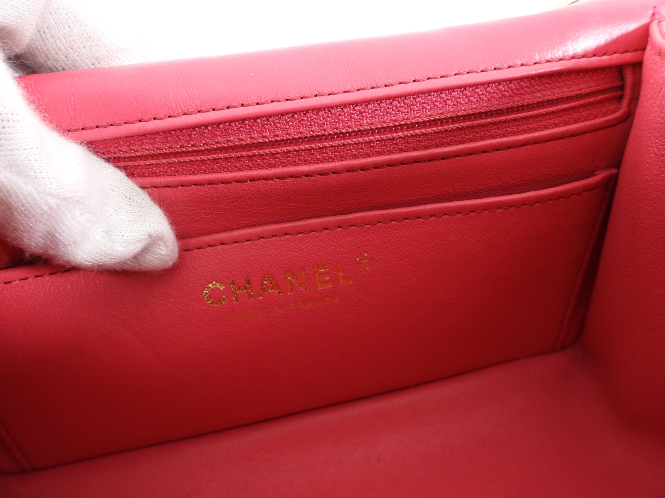 Authentic Chanel Hot Cherry Pink Aged Leather Mini 2.55 Reissue Flap Bag - Luxury Crossbody Purse for Women, Perfect for Date Night & Special Occasions