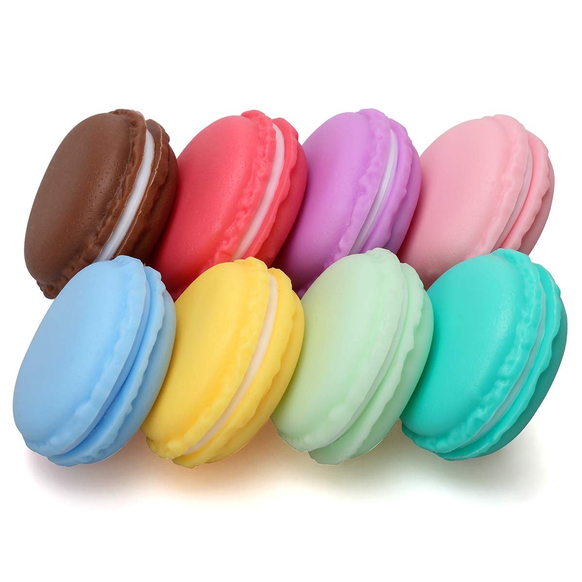 Coolrunner Macaron Case - Mini Macaron Box, Cute Pill Organizer & Jewelry Storage Container (8PCS) | Colorful Candy-Shaped Case for Travel, Home & Office Organization