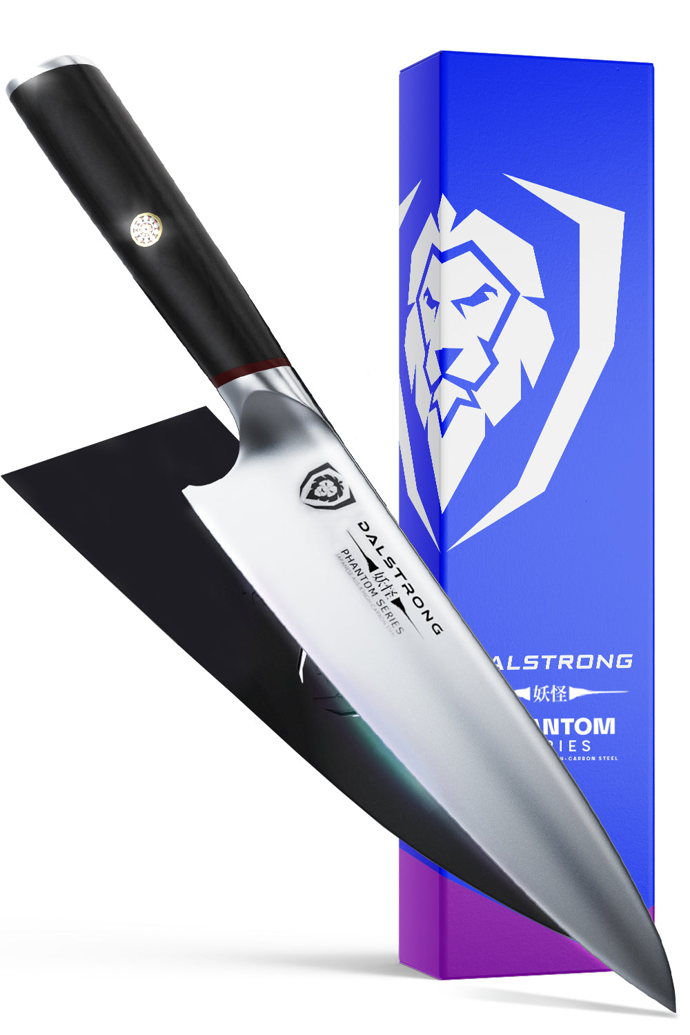 Premium 8-Inch Chef's Knife - Dalstrong Phantom Series - High Carbon German Steel - Razor Sharp Blade - Ergonomic Handle - Professional Kitchen Knife for Cooking, Slicing, Dicing - Perfect for Home Chefs & Culinary Experts