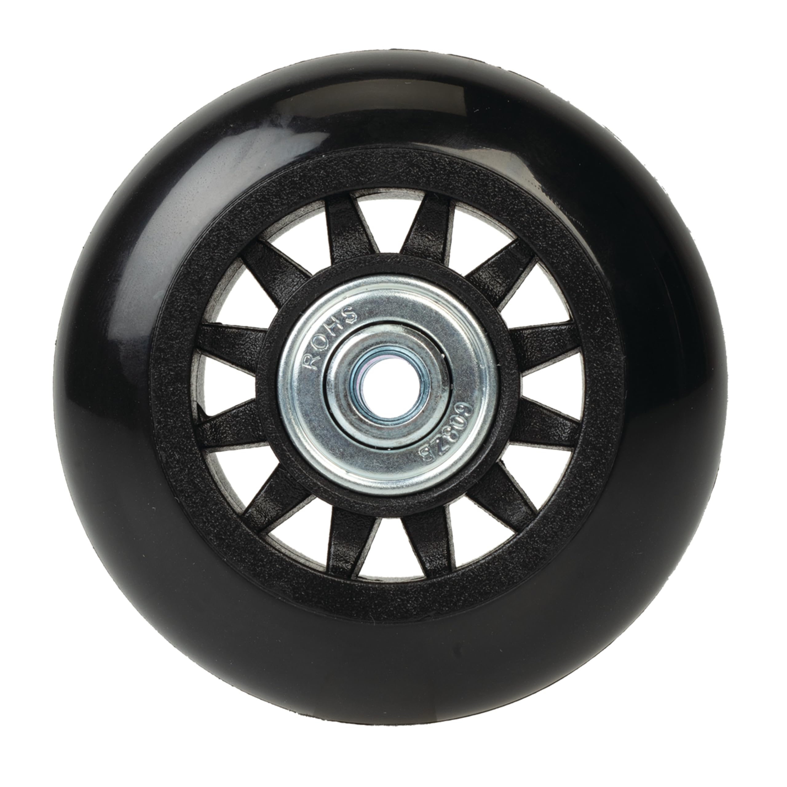 Hartmann 70mm Black Plastic Wheel with Flat Bearing - L-3799 | Ideal for Carts, Furniture, and Industrial Equipment