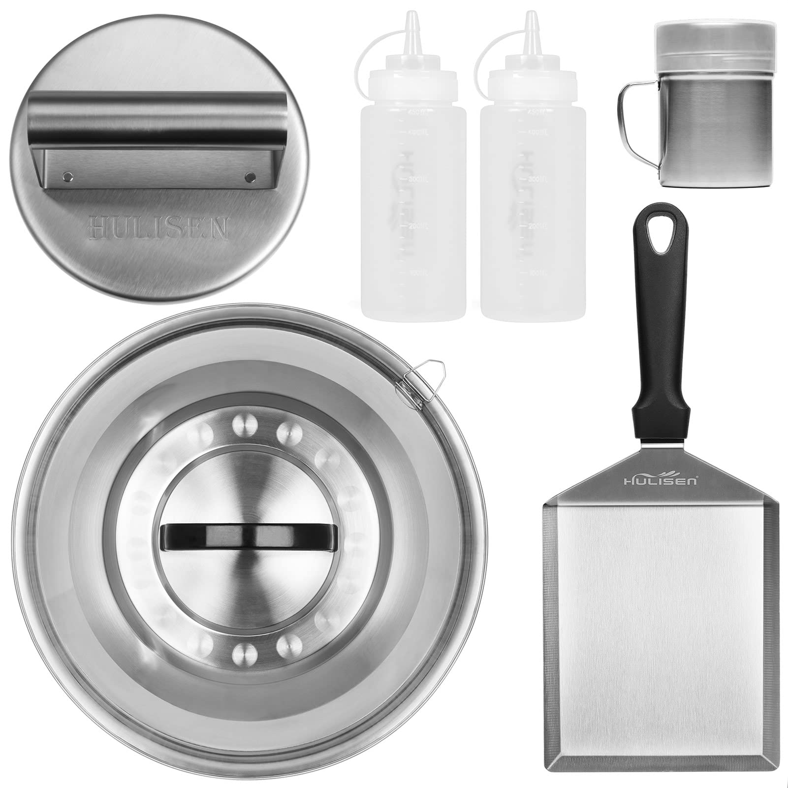HULISEN Smashed Burger Kit with Press, 12