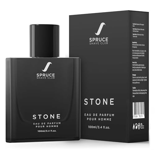 Spruce Shave Club Stone Cologne for Men 100ml | Long Lasting Eau de Parfum | Premium Fragrance Gift Set for Men, Boyfriends & Husbands | Day & Night Wear, Office & Date Night Scent (100ml, Stone)