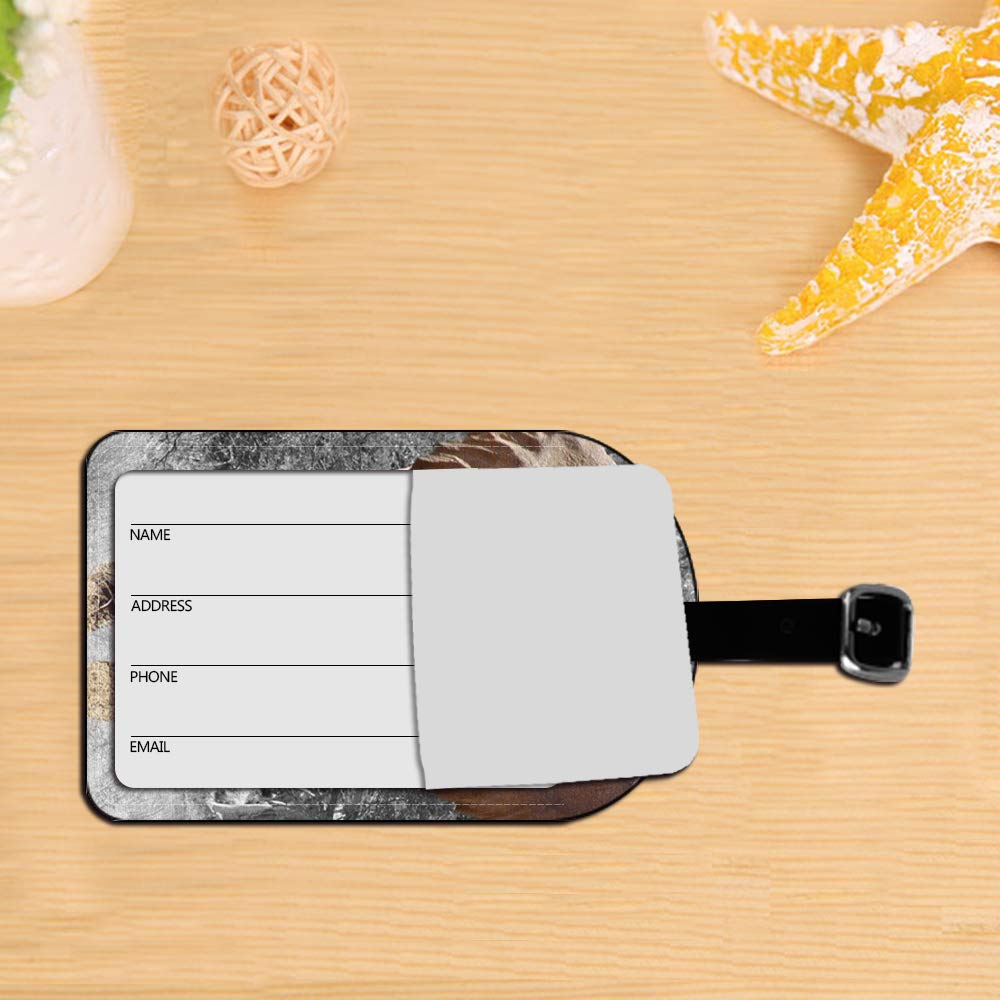 African Elephant Luggage Tag - Durable Suitcase Label & Travel Baggage Name Tag (1 Pack) - Perfect for Airports, Cruise Ships & Business Trips