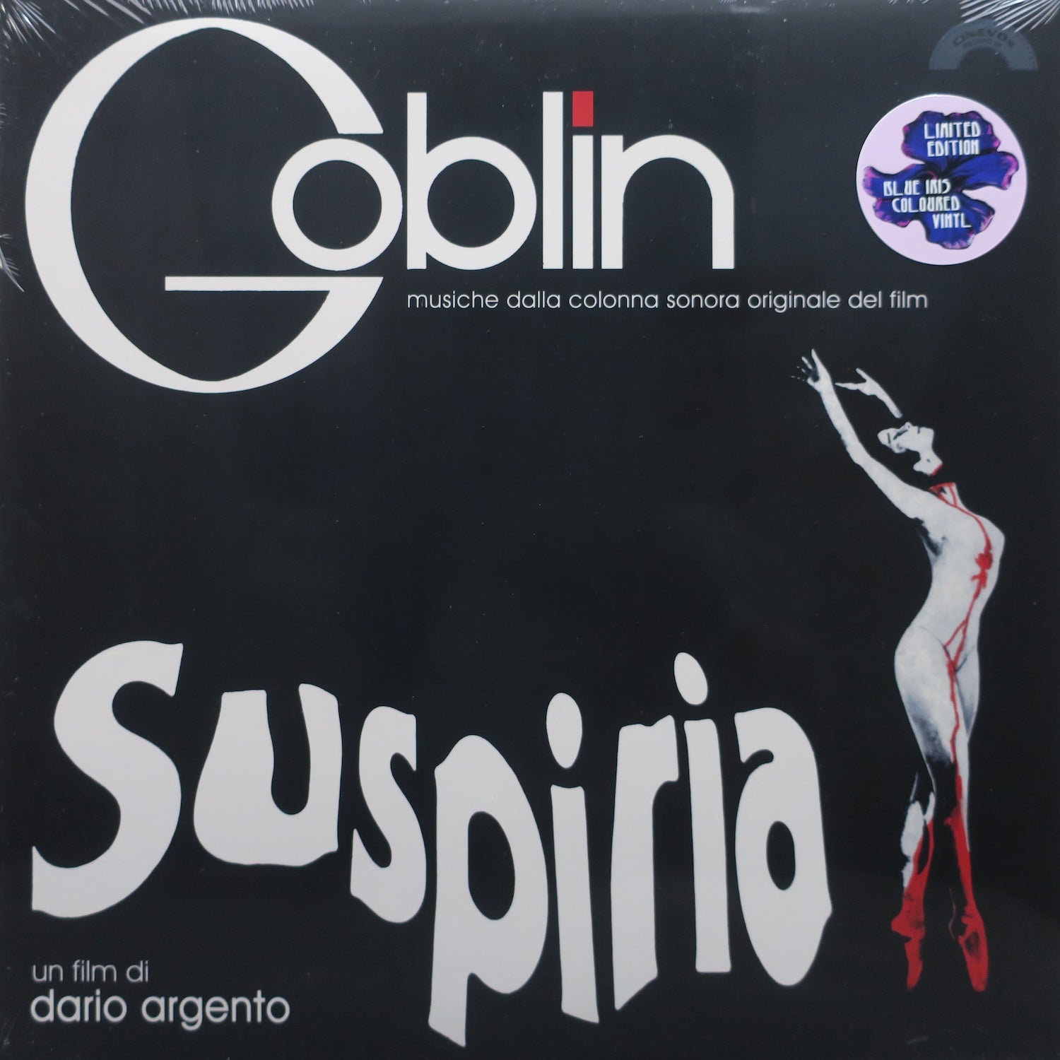 Goblin 'SUSPIRIA' Original Motion Picture Soundtrack - Limited Edition Blue Iris Vinyl LP with Bonus Poster - Perfect for Horror Movie Collectors & Vinyl Enthusiasts