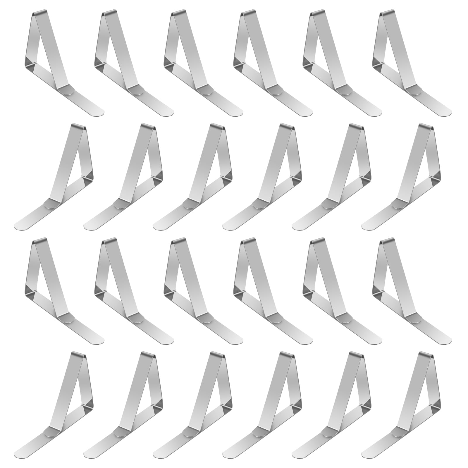 24Pcs Stainless Steel Tablecloth Clips for Outdoor Picnic, Camping & Party - Heavy Duty Tablecloth Weights for Windy Days - Perfect for BBQs, Beach Parties and Garden Gatherings