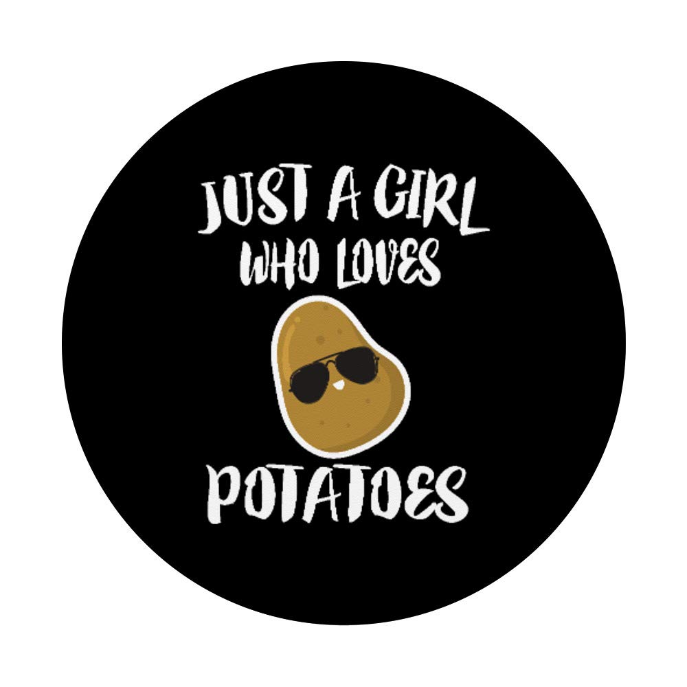 Just A Girl Who Loves Potatoes Vegetable Design PopSockets PopGrip - Swappable Phone Grip for iPhone, Samsung & Tablets - Perfect for Everyday Use, Work & Travel