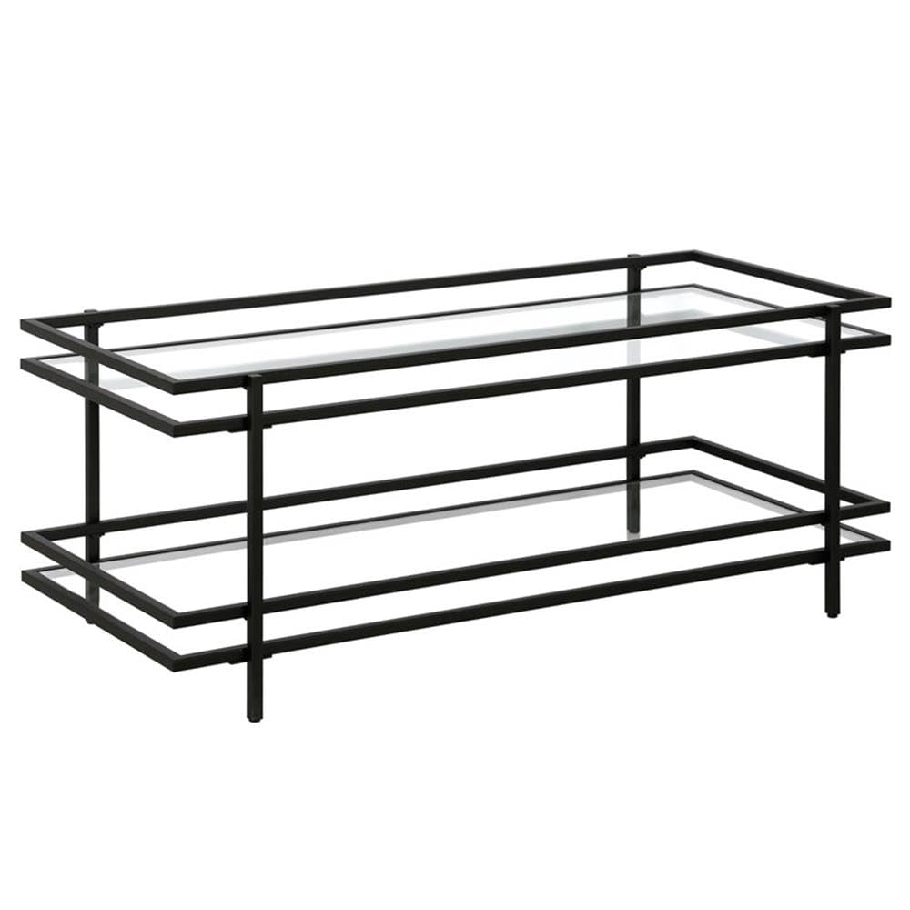 Robillard 45'' Wide Rectangular Coffee Table in Blackened Bronze - Modern Living Room Centerpiece for Small Spaces & Apartments