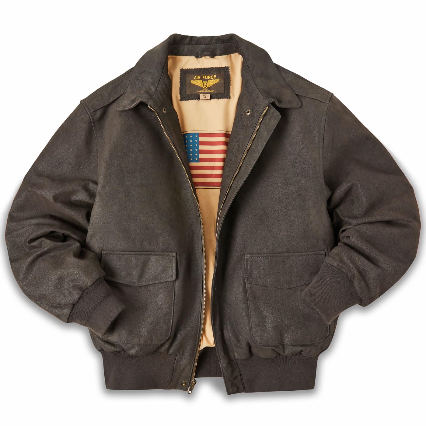 Men's A-2 Leather Bomber Jacket - Genuine Leather Flight Jacket for Men | Big & Tall Sizes Available | Perfect for Aviation Enthusiasts, Motorcycle Riders & Casual Wear