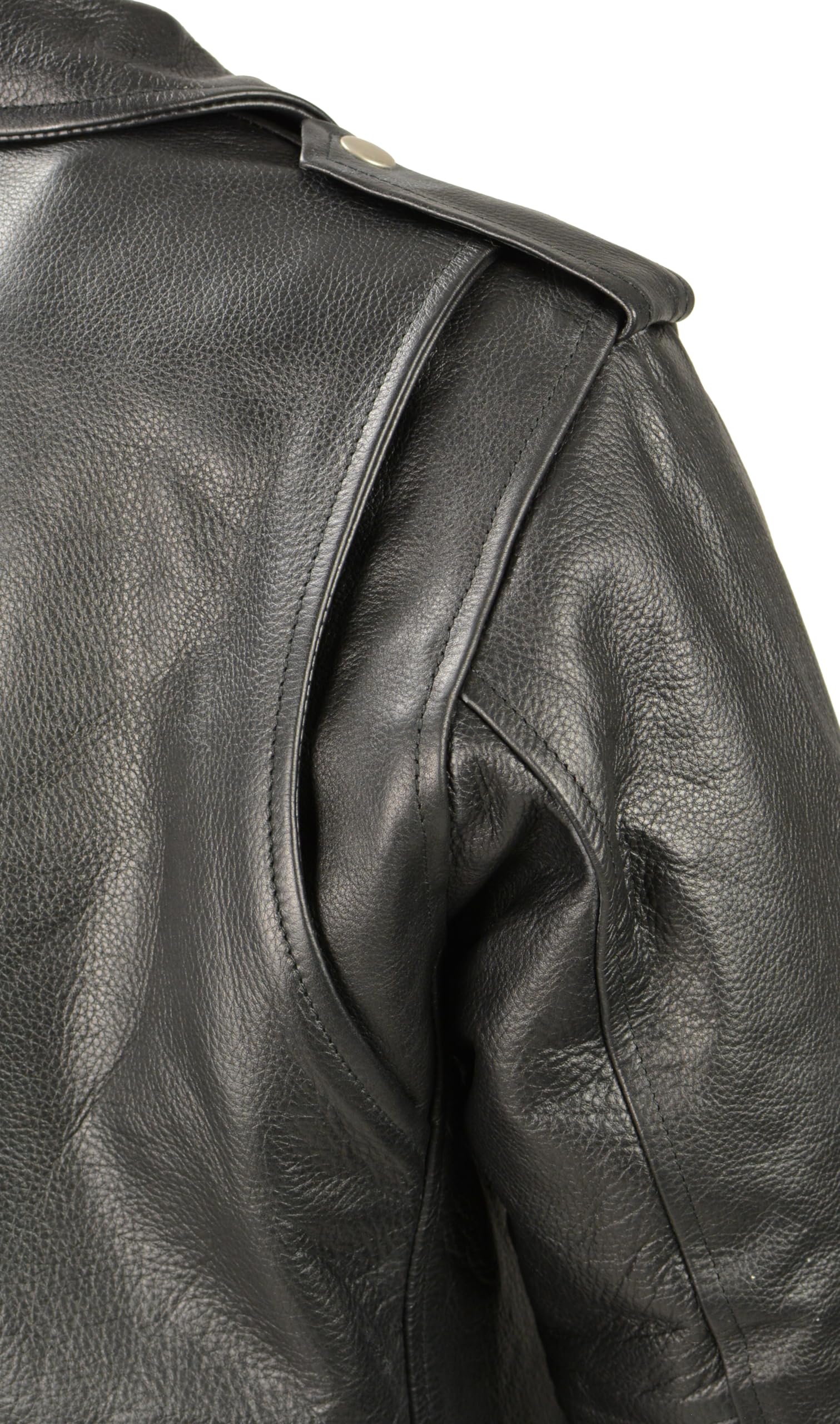 Milwaukee Leather Women's Classic Biker Jacket LKL2701 - Adjustable Half Belt, Vintage Motorcycle Jacket for Riding & Casual Wear