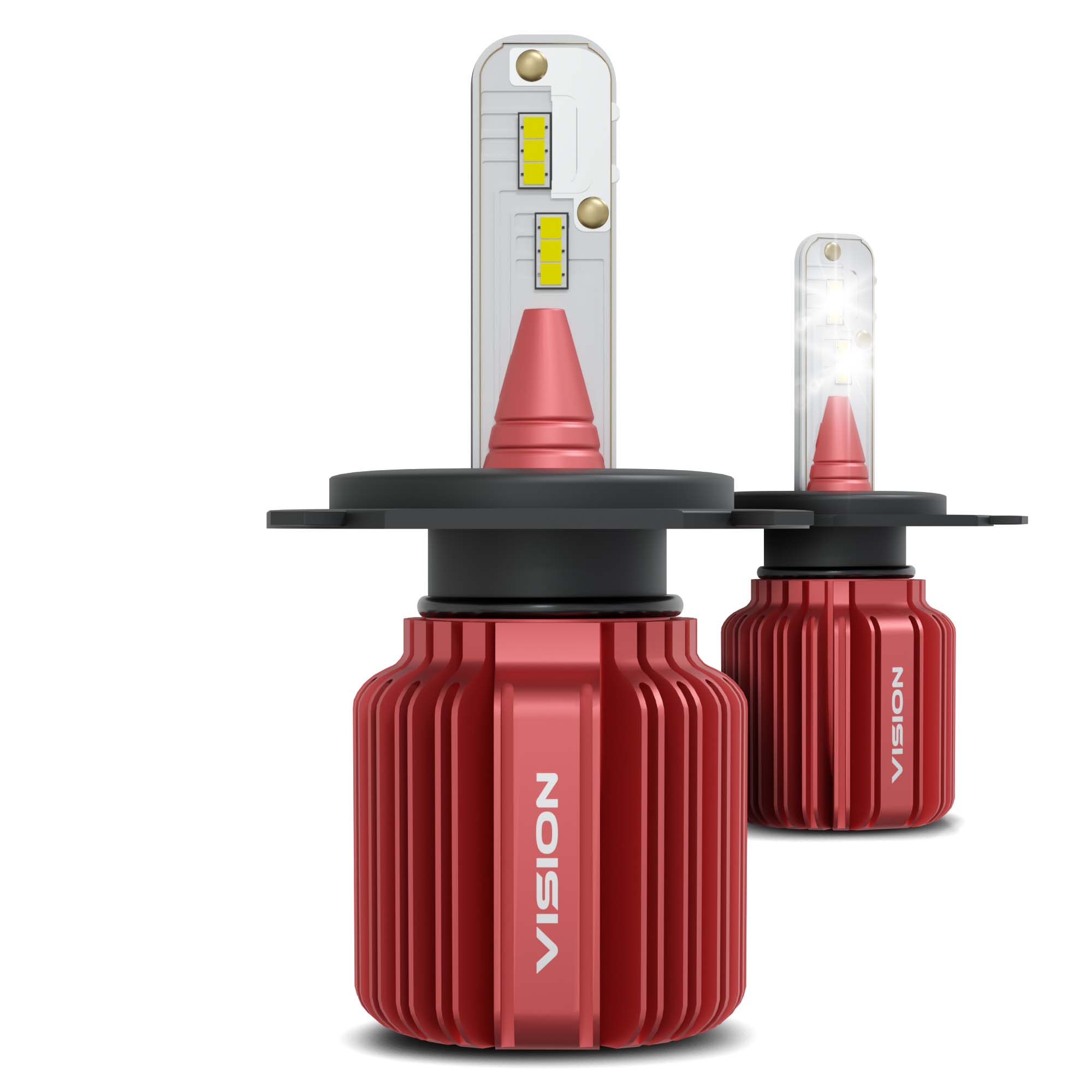 VISION H4 High/Low CSP LED Conversion Kit - 6500K Cool White Light - 8000/5000 Lumens - 50/30 Watts - Perfect for Car Headlight Upgrades & Night Driving Safety
