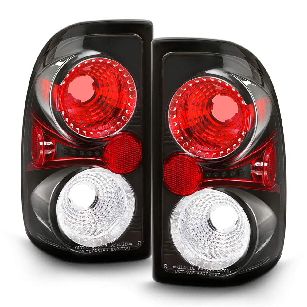 ACANII Black LED Tail Lights Brake Lamps Pair for 1997-2004 Dodge Dakota - Driver & Passenger Side Replacement - Perfect for Off-Roading, Truck Upgrades & Night Driving