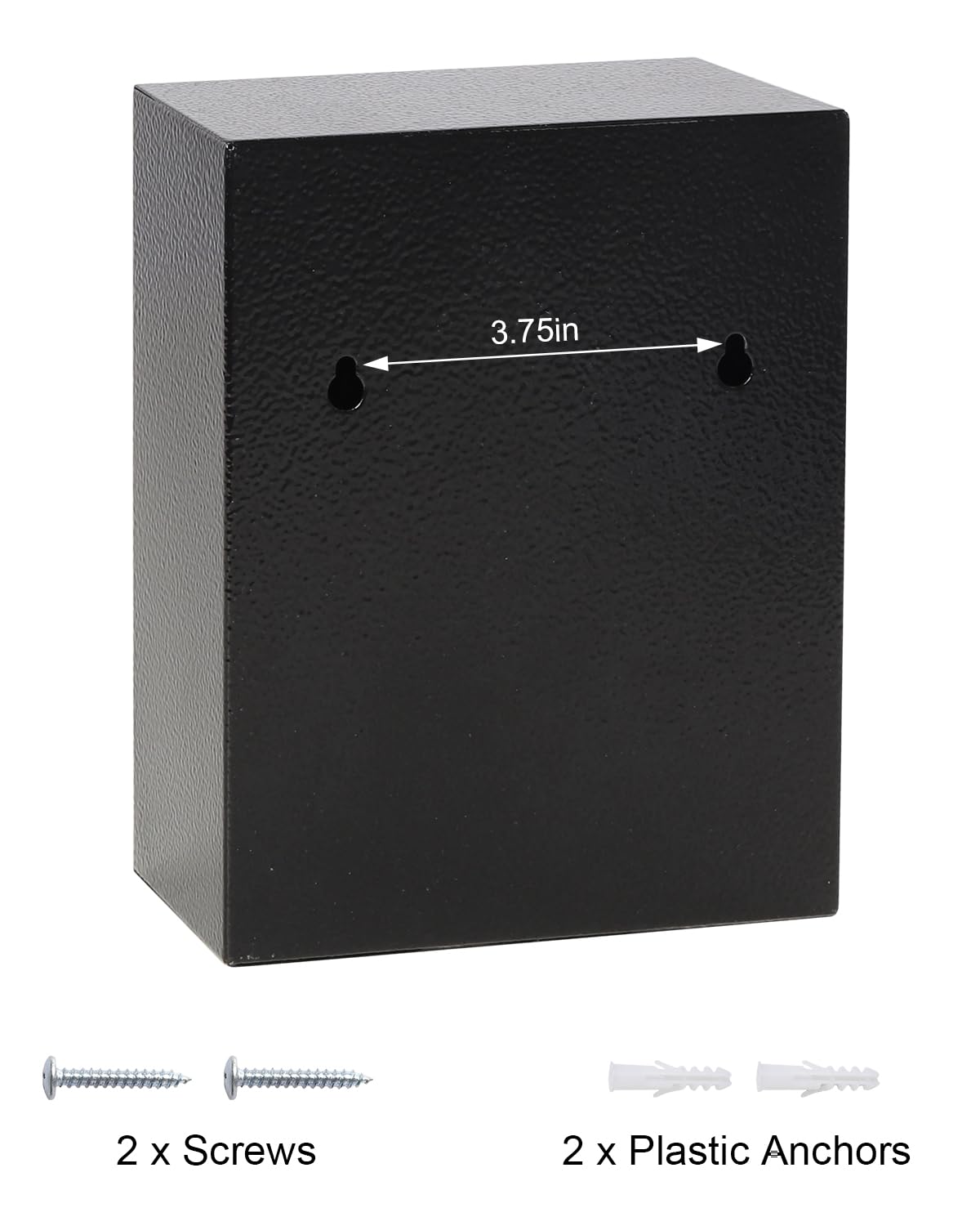 20 Hook Wall Mount Key Cabinet - Secure Key Organizer Box with Lock for Home, Office & Hotel Use - Black