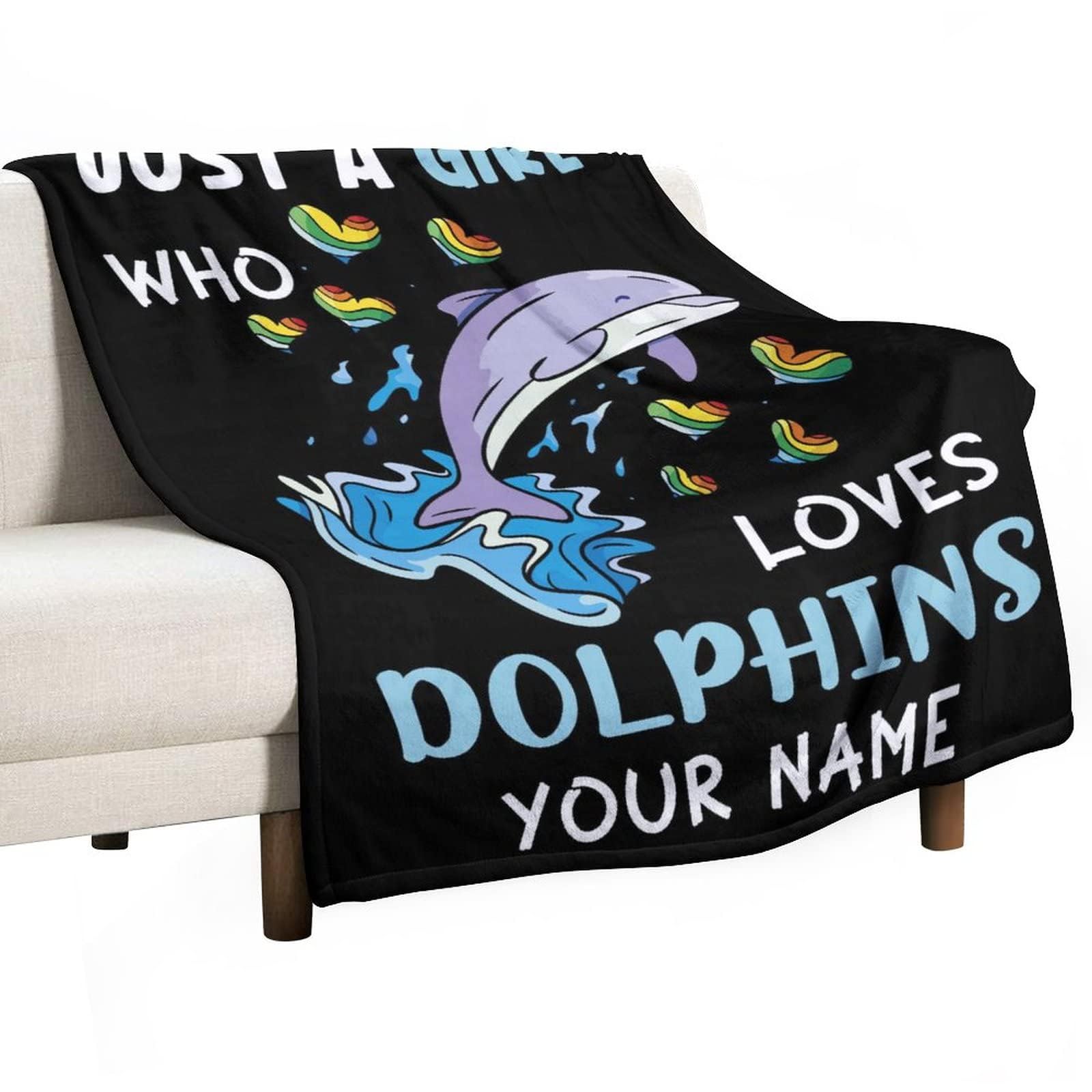 Personalized Dolphin Blanket with Name - 30