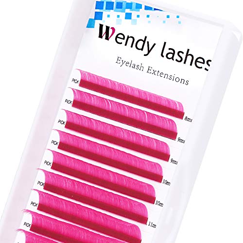 WENDY LASHES 0.07mm Pink Volume Eyelash Extensions - C/D Curl, 3D/4D/6D/10D/20D Rapid Blooming Lashes (8-14mm) for Salon Professionals & DIY Lash Artists | Perfect for Weddings, Parties & Special Occasions