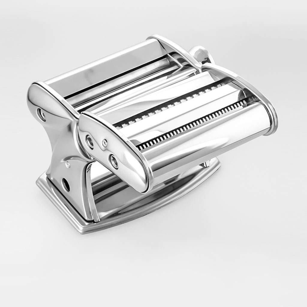 Stainless Steel Pasta Maker Machine - Hand Crank Manual Noodle Press for Fresh Homemade Pasta, Spaghetti, Lasagna | Multi-Function Kitchen Tool for Italian Cooking, Family Meals & Restaurant Use