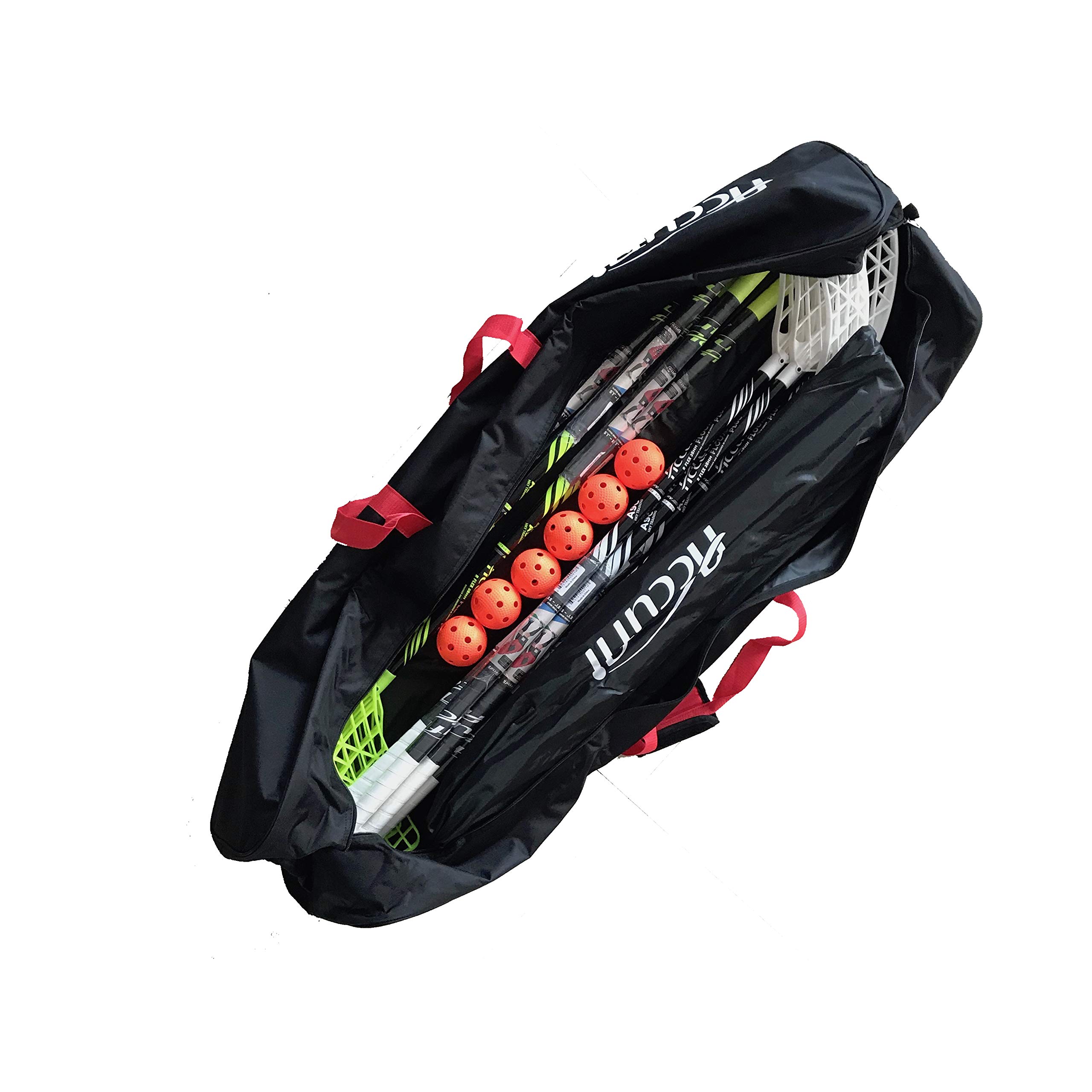 ACCUFLI Complete Floorball Set - Indoor & Outdoor Hockey Game for Kids & Adults - Perfect for Gym, School, and Backyard Sports
