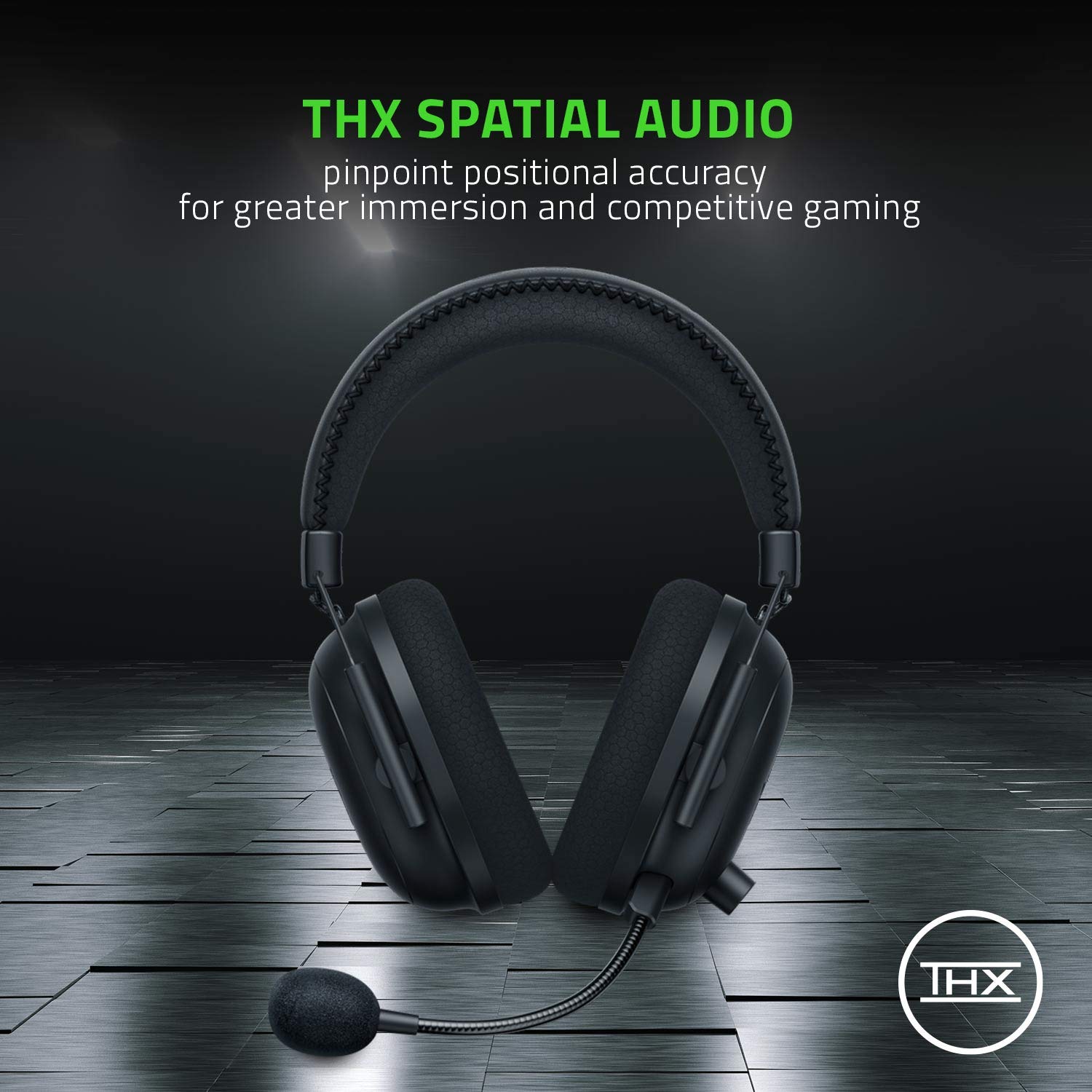 Razer BlackShark V2 Pro Wireless Gaming Headset with THX 7.1 Spatial Audio - 50mm Titanium Drivers - Detachable Noise-Cancelling Mic - Compatible with PC, PS5, PS4, Nintendo Switch - Perfect for Competitive Gaming & Esports (Black)