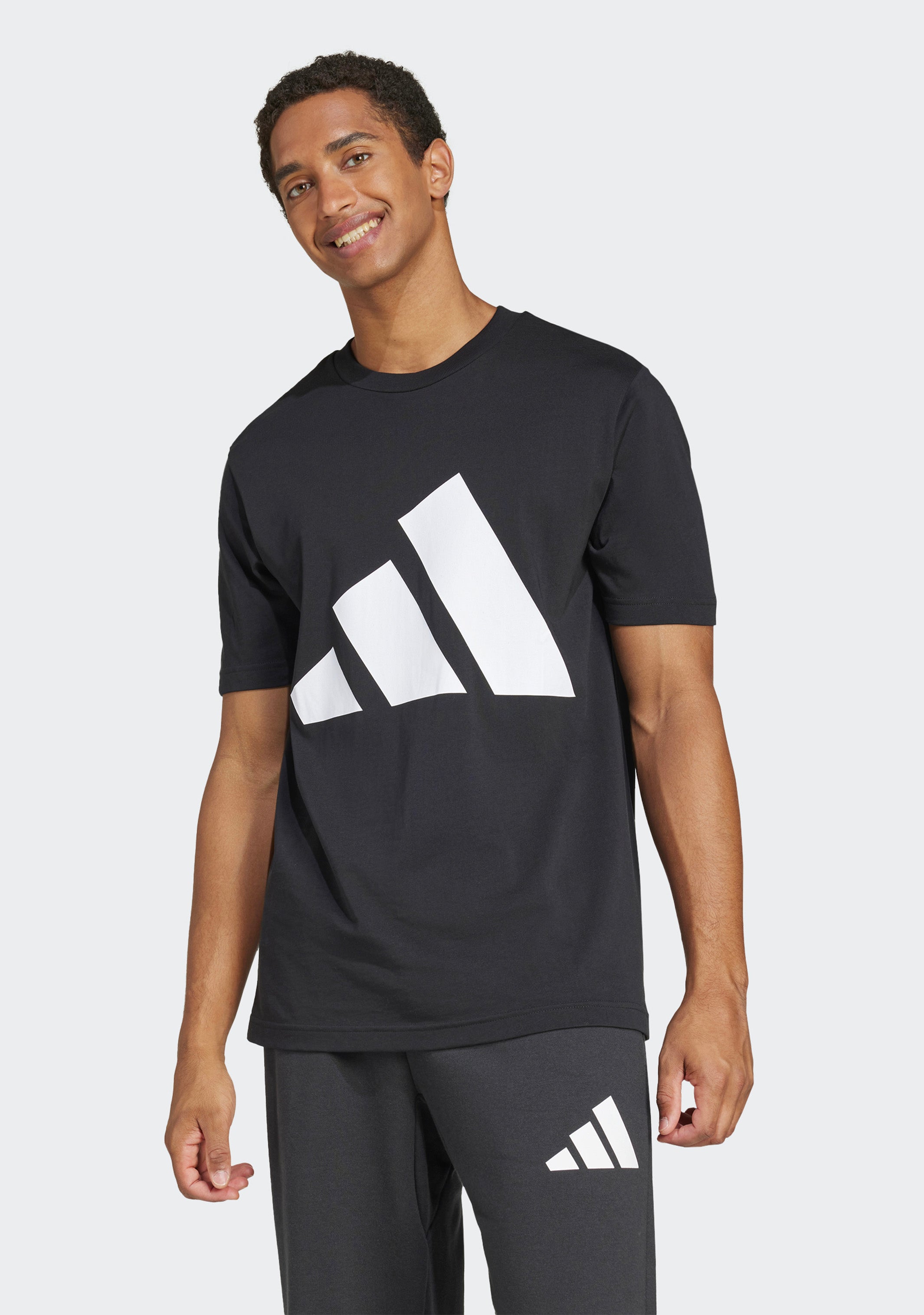 Adidas Men's Essentials Big Logo T-Shirt - Casual Cotton Crewneck Tee for Gym, Streetwear & Everyday Comfort