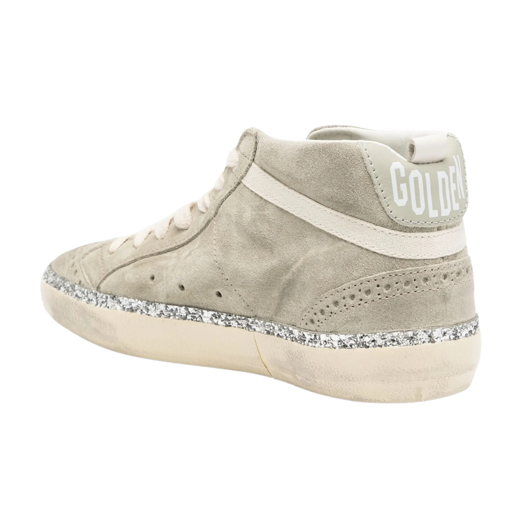 Glitter Edge Mid Star Sneakers - Women's Fashion Casual Shoes for Running & Walking - Perfect for Gym, Workout, and Daily Wear